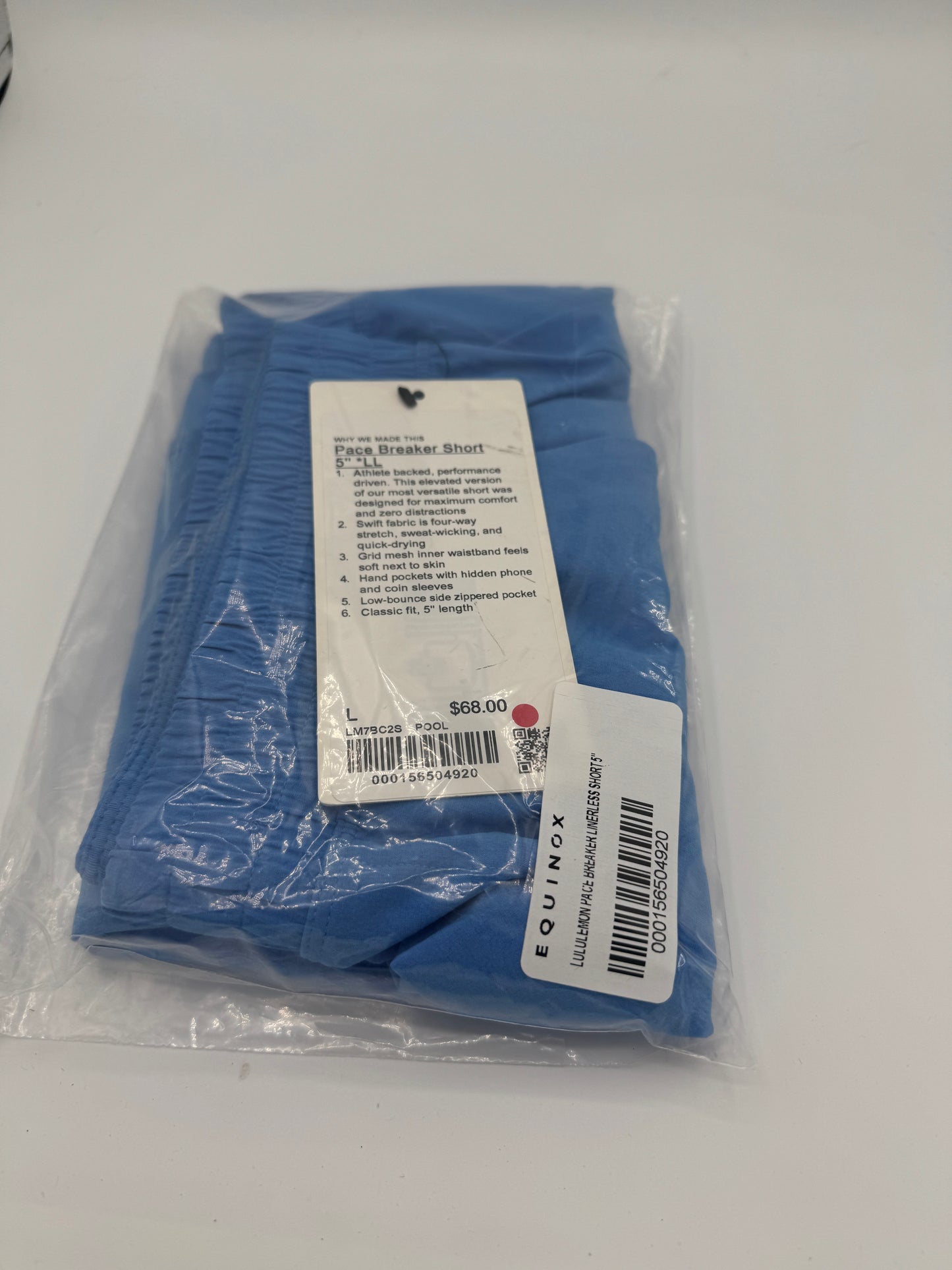 Lululemon Pace Breaker Short 5” Linerless Unlined in Pool Party Blue - Men’s