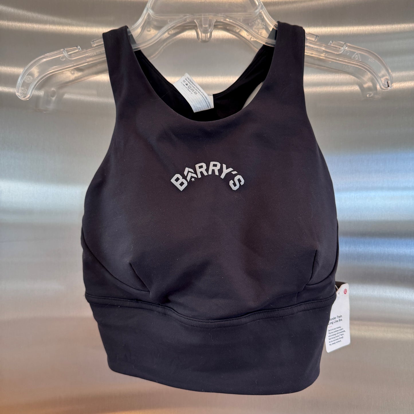 Lululemon Wunder Train Long Line Sport Bra x Barry’s Collab in Black