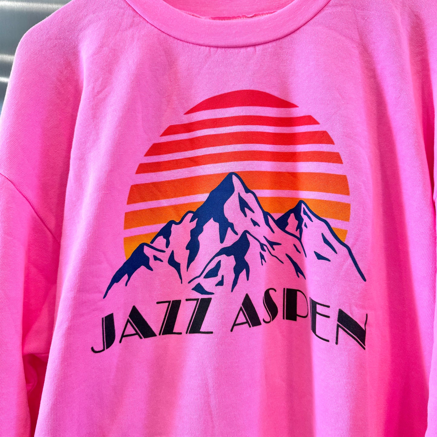 Aviator Nation Aspen Snowmass Jazz Music Festival Crewneck Sweatshirt - Neon Pink