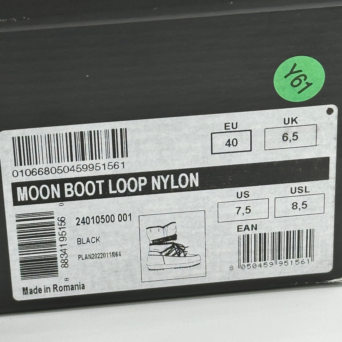 Moon Boot loop nylon waterproof boots black moonboots snow rain protecht