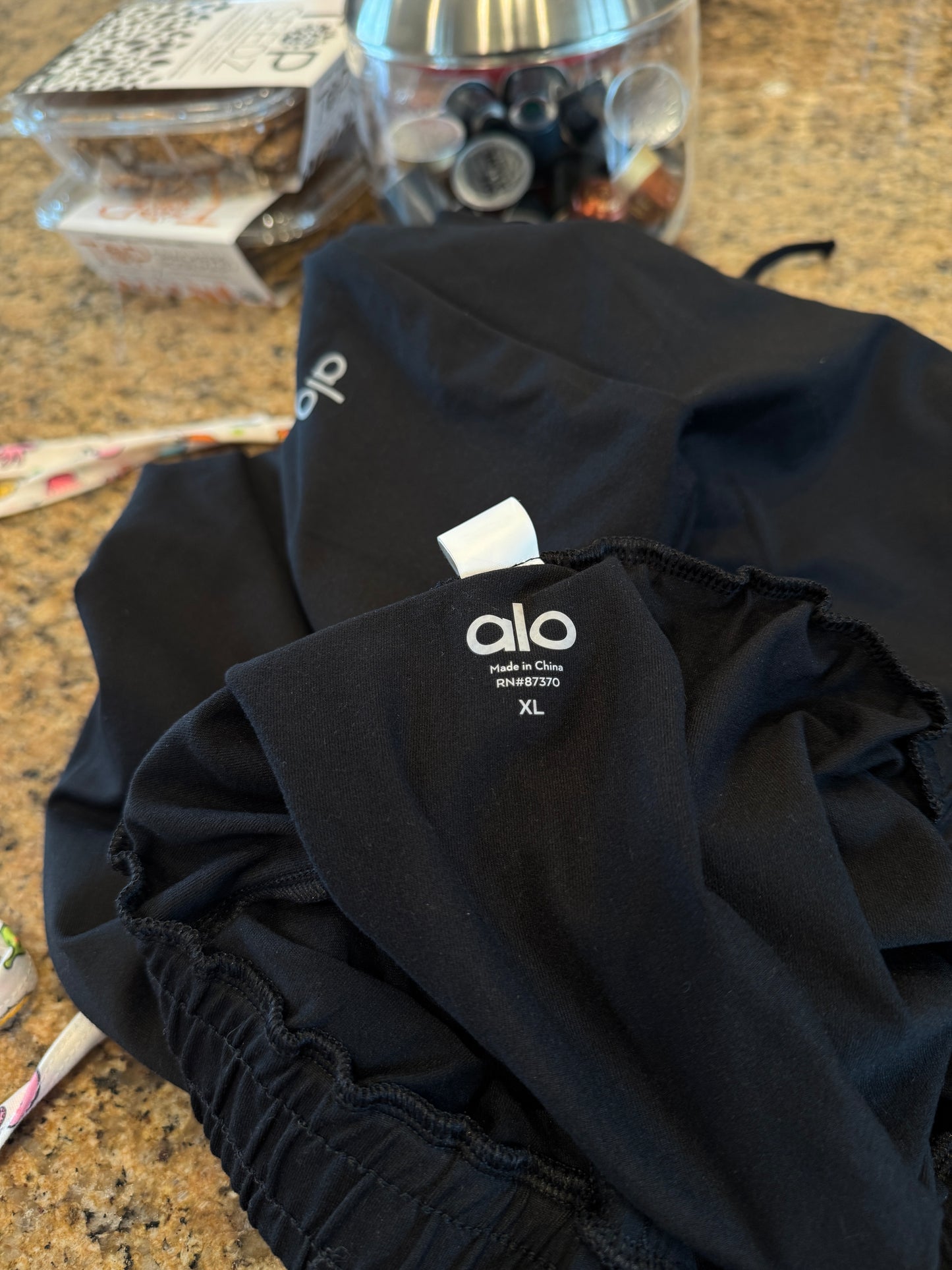 Alo Yoga Conquer Revitalize Black Joggers