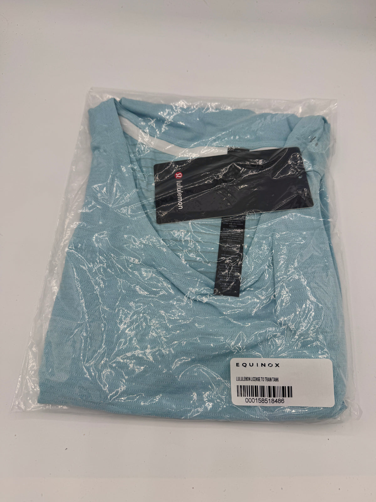 Lululemon License to Train Top , Mens Tank Top in Foam Cloud Blue