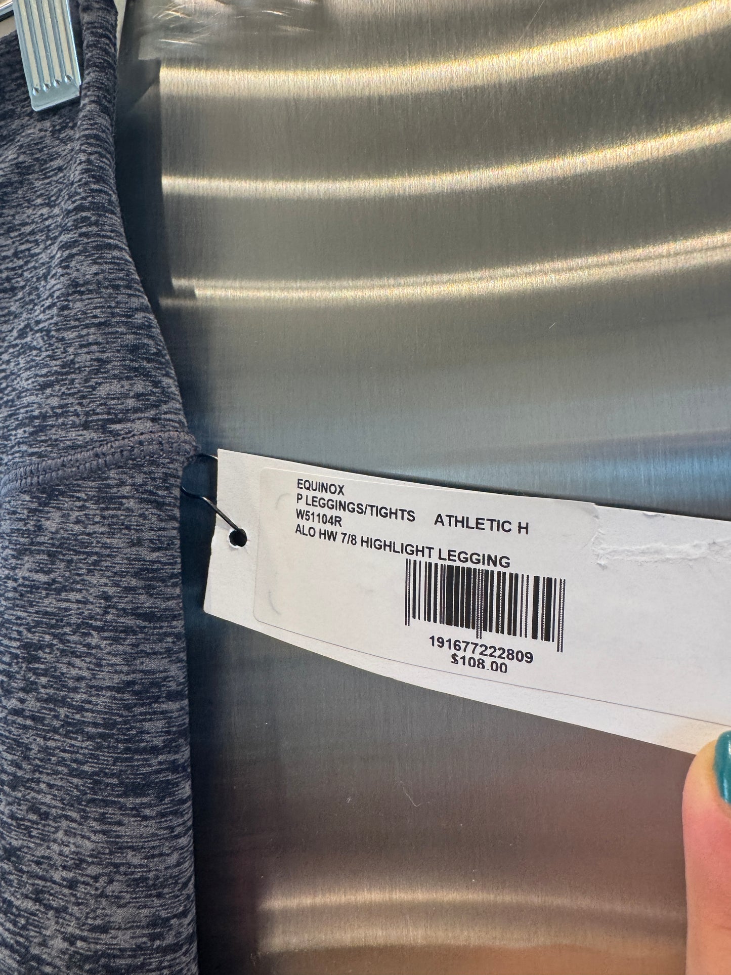 Alo Yoga Alosoft Highlight Leggings HW 7/8 Athletic Grey Heather