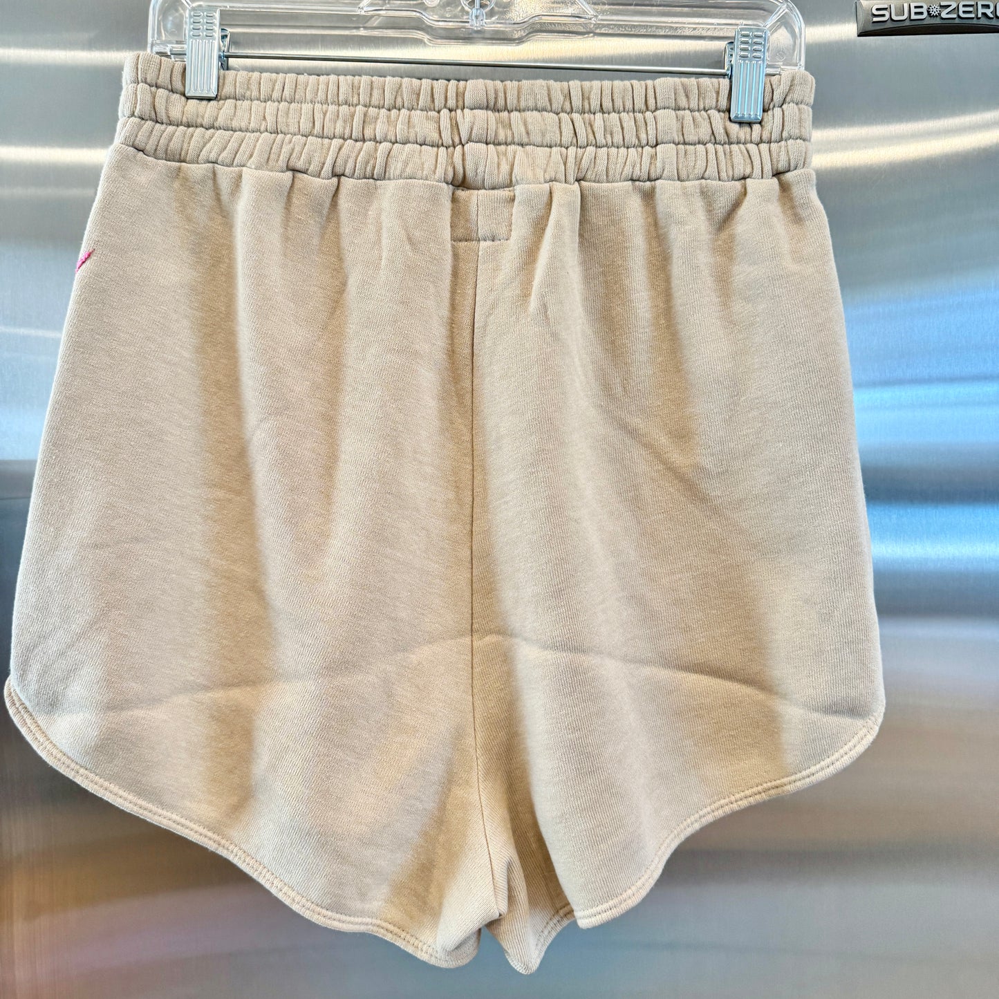 Aviator Nation Bolt Stitch Lounger Short in Beige Tan Sand