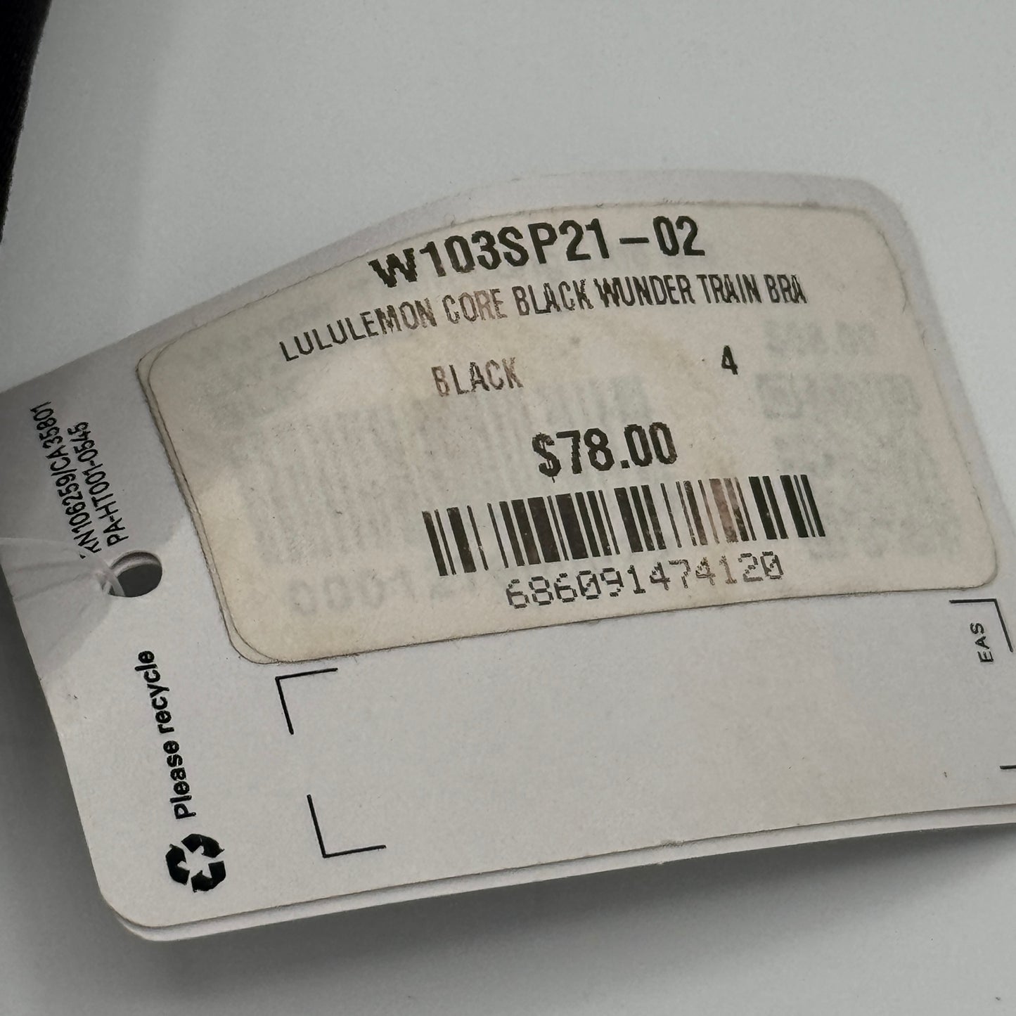 Lululemon Wunder Train Long Line Sport Bra x Barry’s Collab in Black