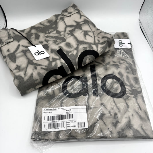 ALO Yoga Bundle (2) Shopper Tote Bags in Grey Tiedye Brand New