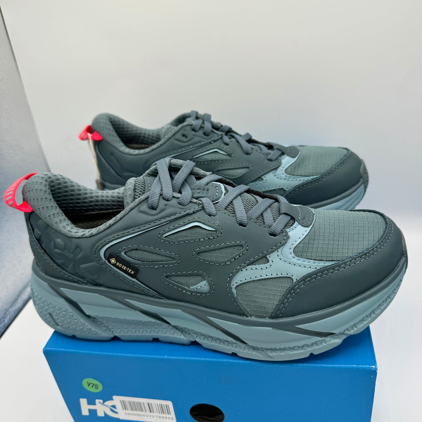 Hoka Clifton Leather Gore-Tex Waterproof Unisex Goblin Stone Blue GBSB