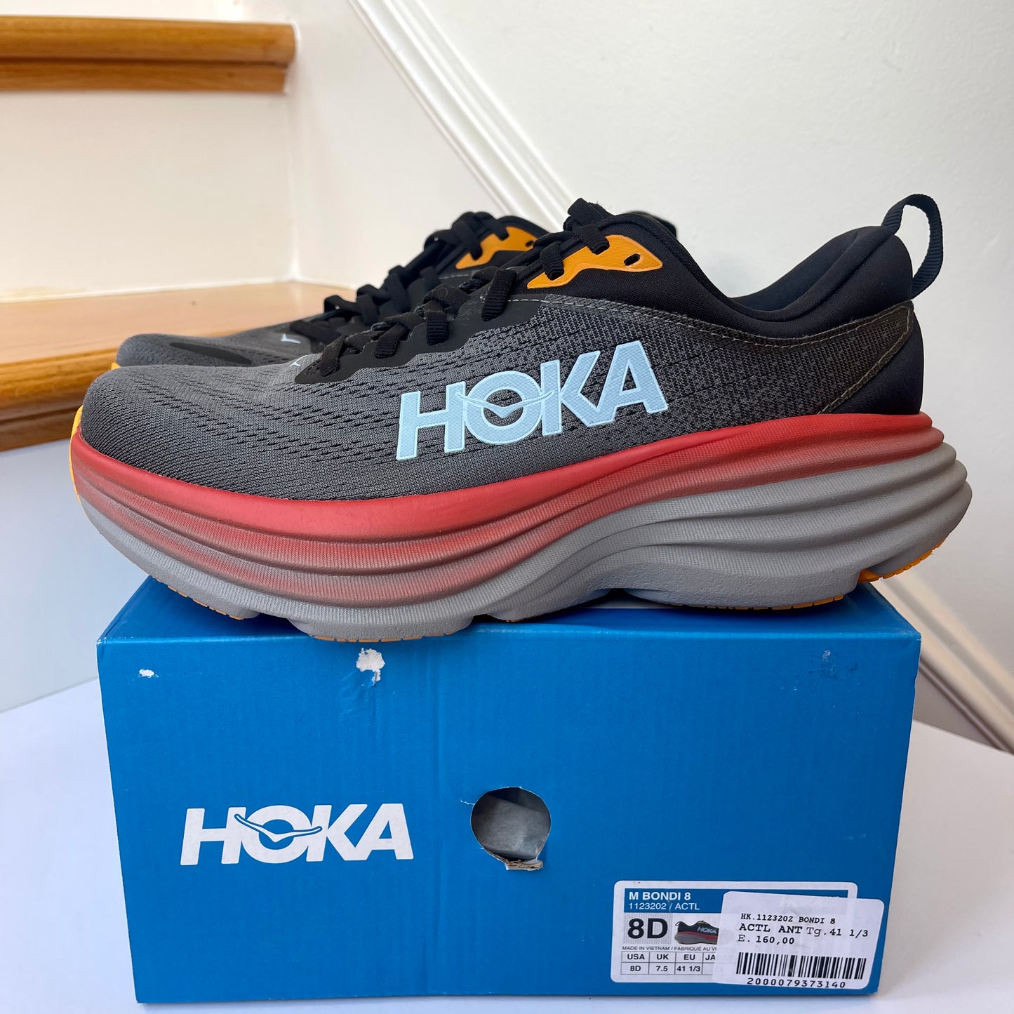 Hoka Bondi 8 Running Shoes Castlerock / Anthracite Grey Hoka One One