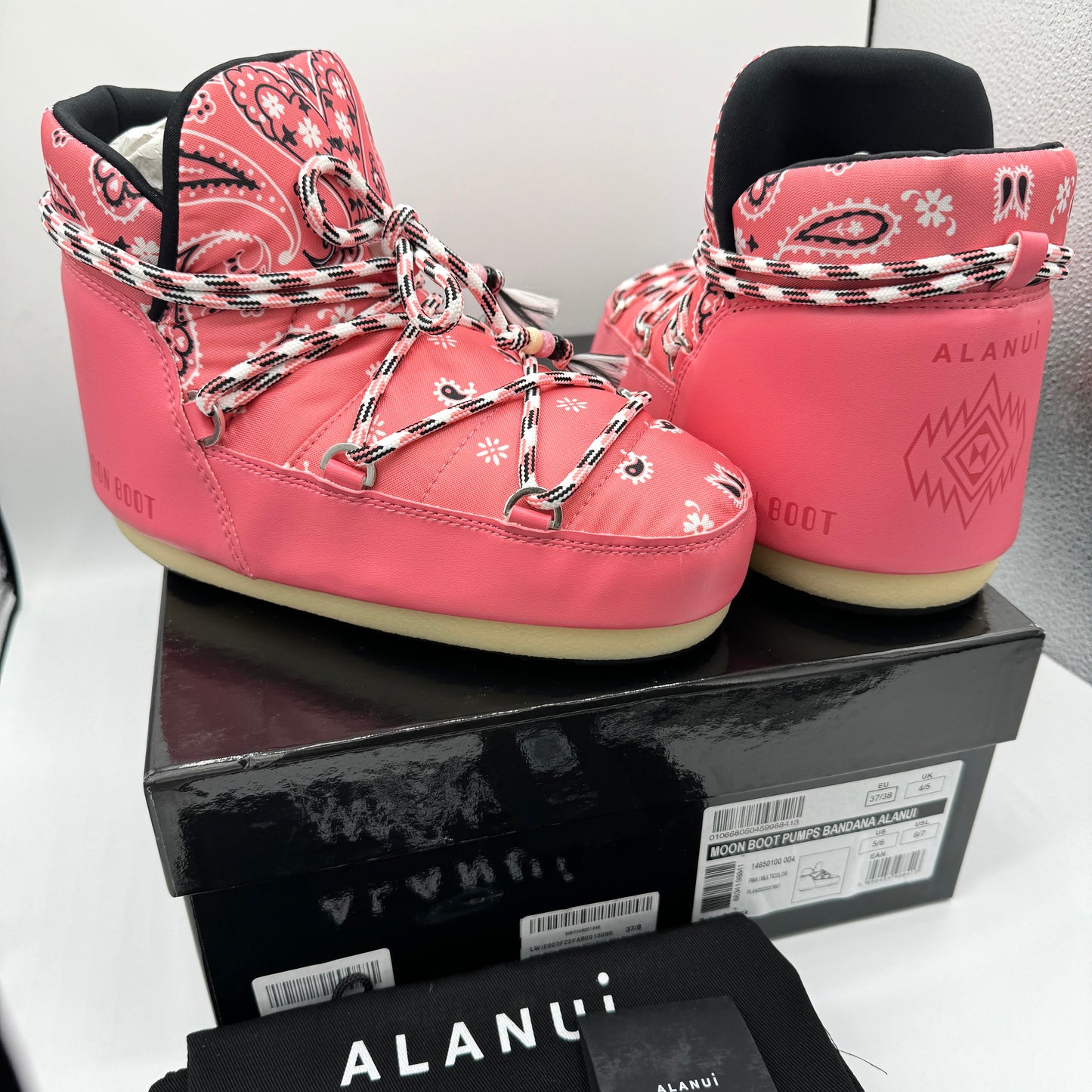 Moon Boot X ALANUI Pink Bandana Full Moon Low Pink Pumps Boots moonboots