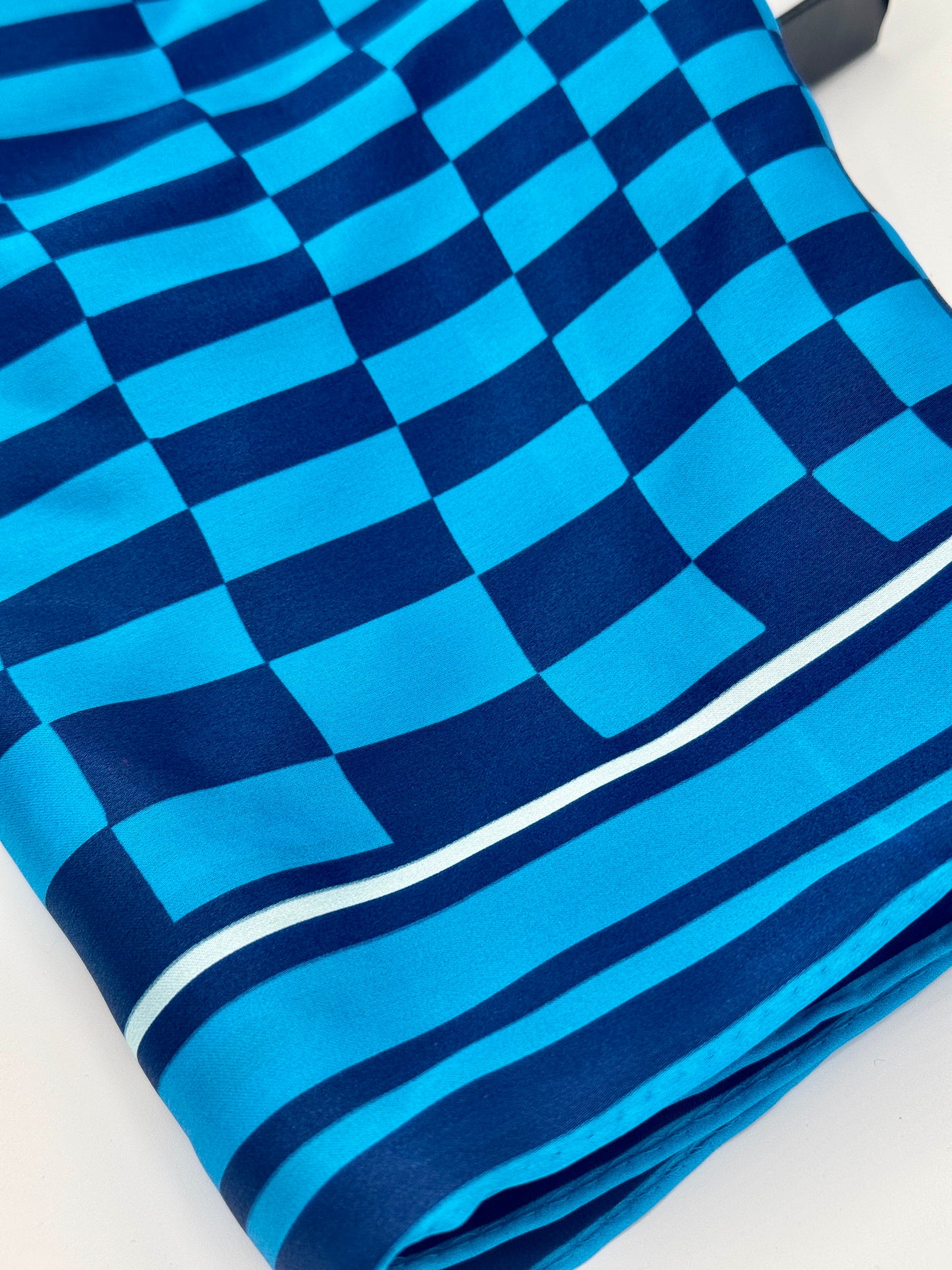 Porsche x Soho House Satin Blue Pasha Scarf Bandana