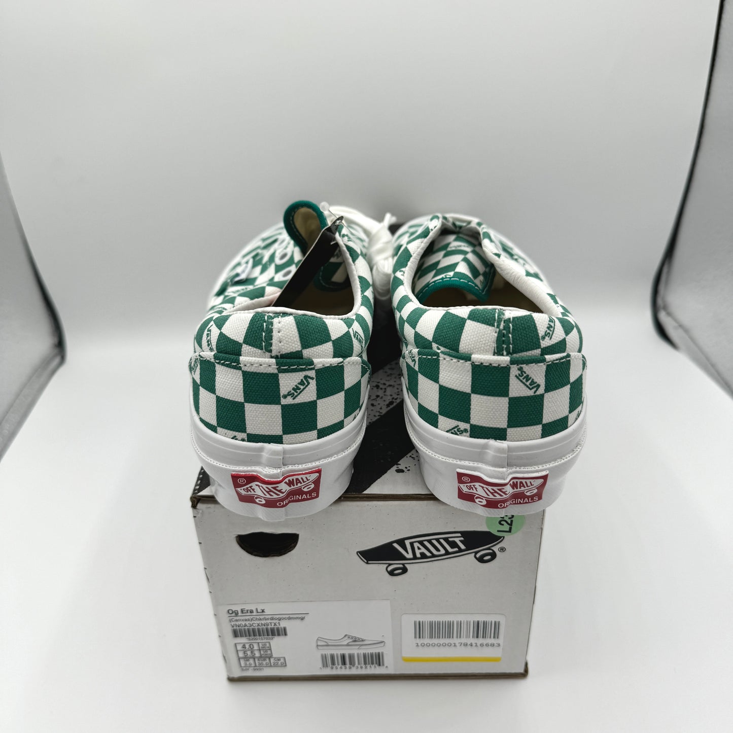 Vans OG Era LX Low Lace Up Sneakers green logo checkerboard classic sneakers