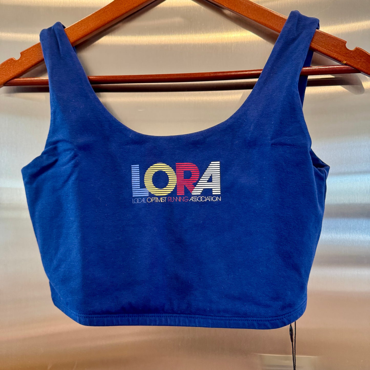 MadHappy Local Optimist Run Club Top Biker Athletic Tank in Starry Blue Navy