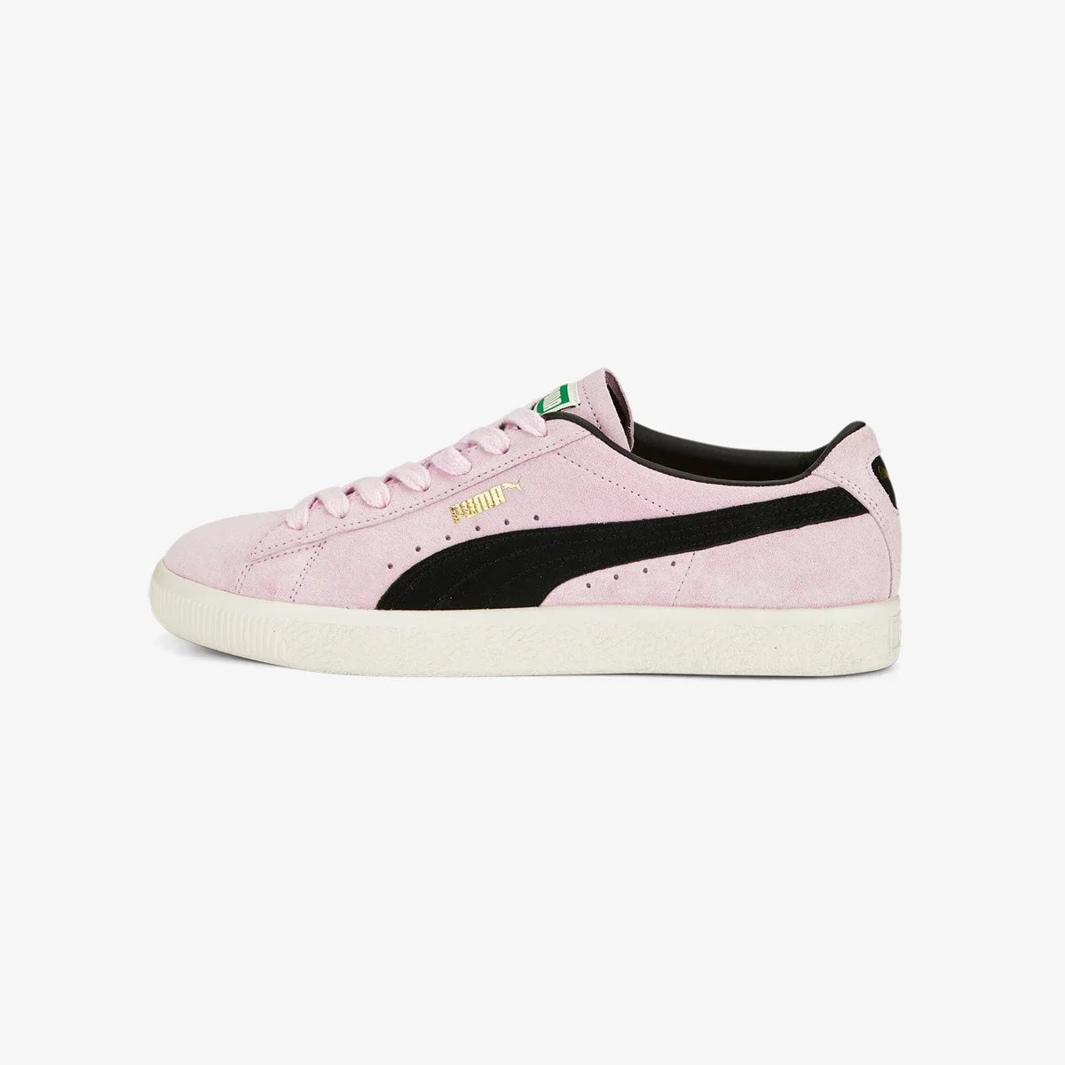 Puma Suede VTG Textured Leather Sneakers , extra laces , pearl pink black