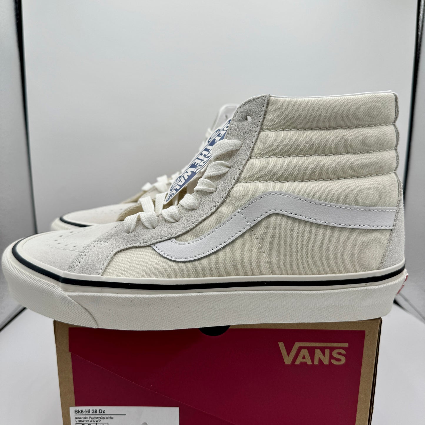 Vans Sk8 Hi 38 DX Cream OG White Anaheim Factory Edition UNISEX Brand New Sneakers