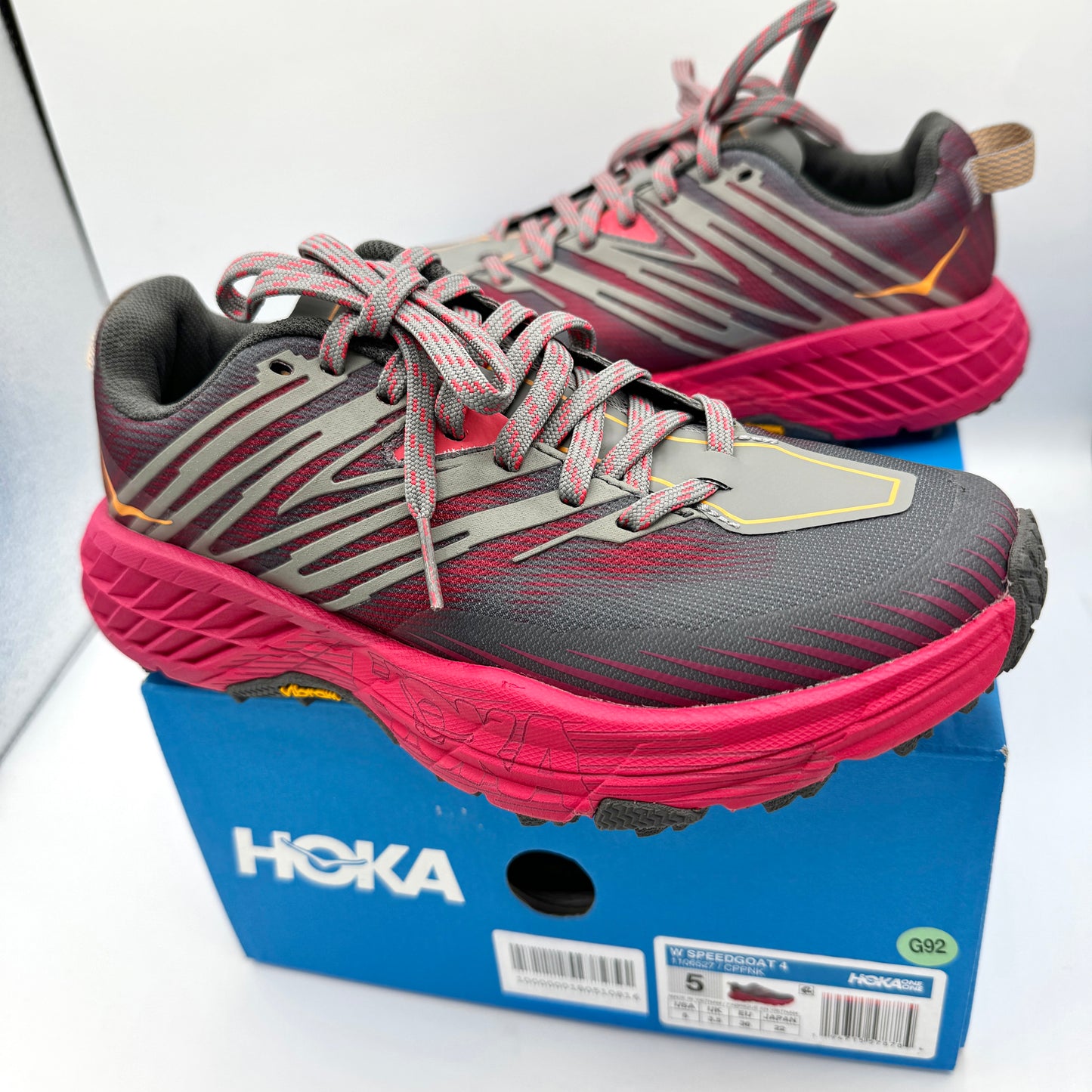 Hoka Speedgoat 4 Women’s Trail Running Shoes Castlerock Paradise Pink