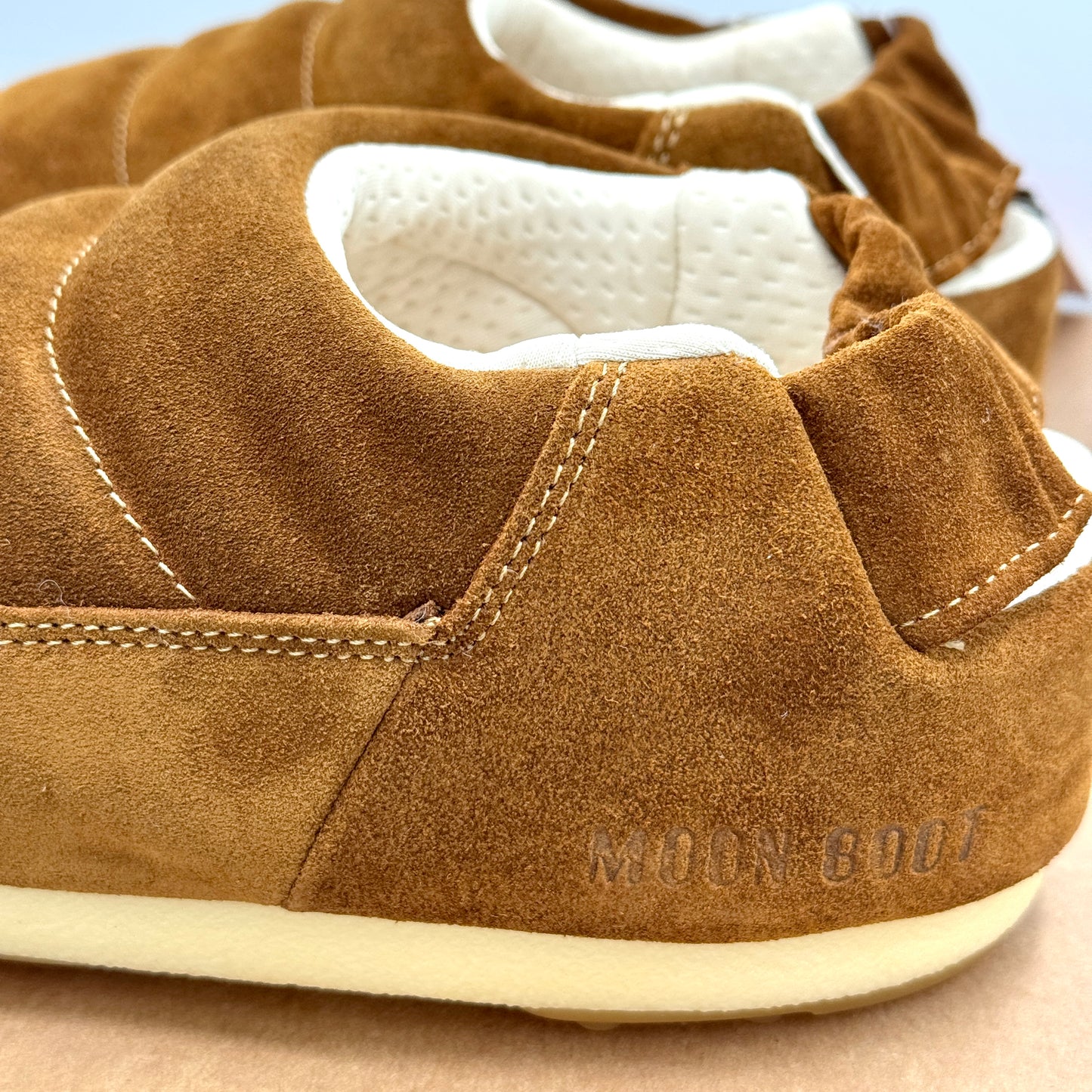 Moon Boot Evolution Slipper in Tan Suede Mule