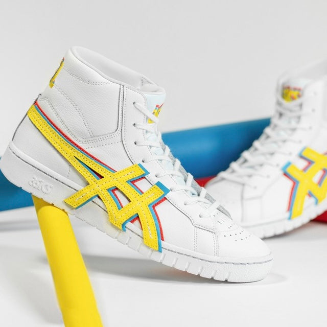 Asics Atmos ‘ 3 Strand ‘ Gel PTG MT White Yellow Blue Mid Sneaker Leather