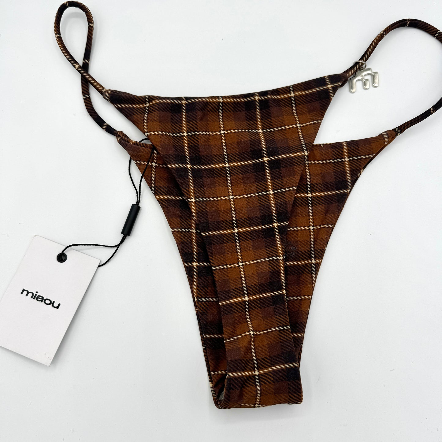 Miaou Itty Bitty Bottom in Brown Chocolate Plaid