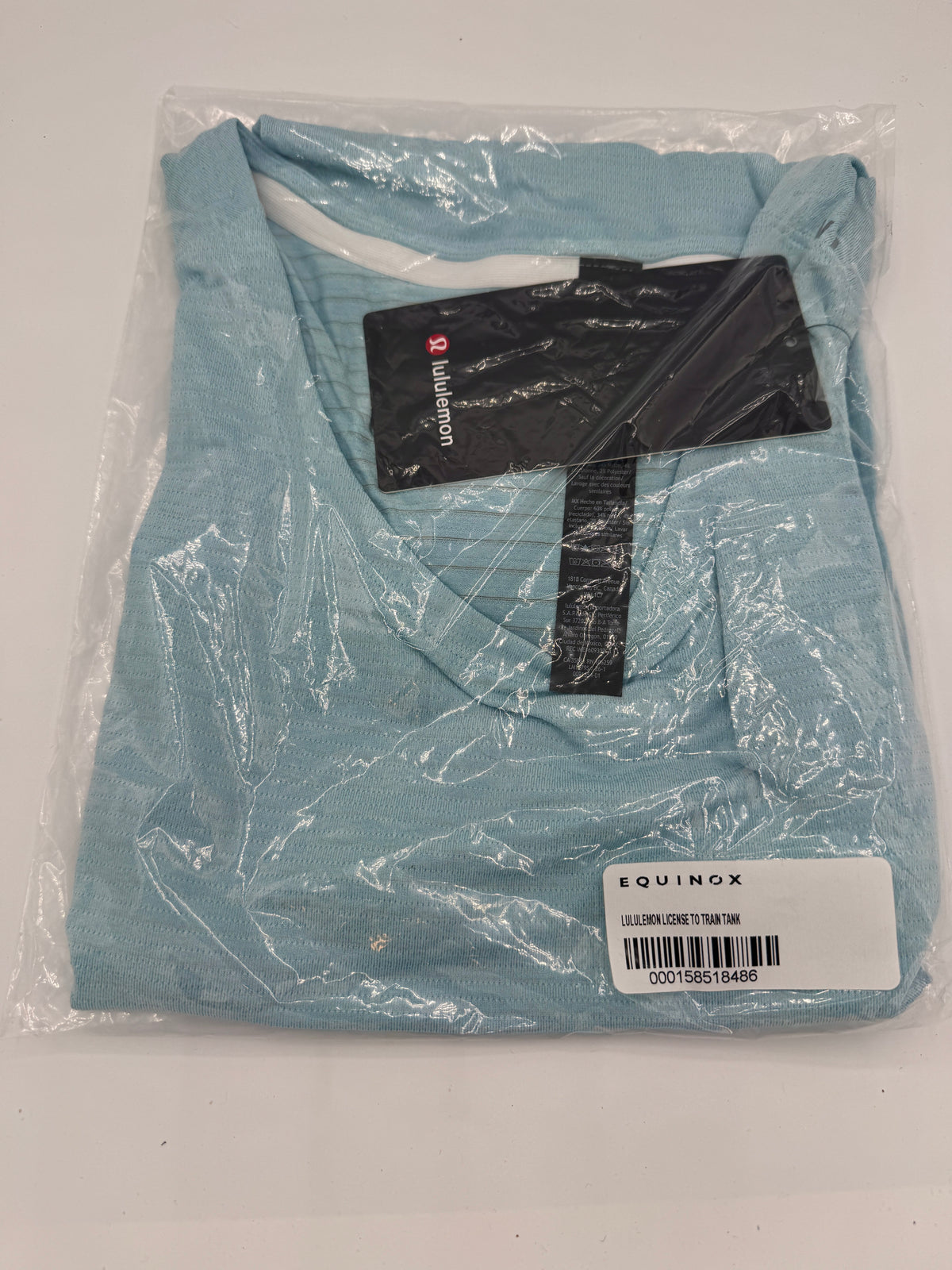 Lululemon License to Train Top , Mens Tank Top in Foam Cloud Blue