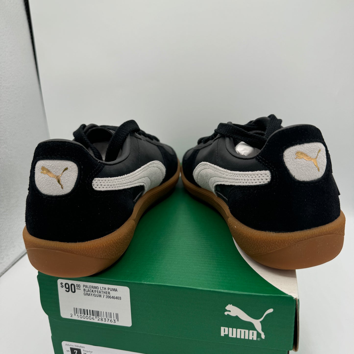 Puma Palermo Leather LTH Black / feather grey / gum sneakers brand new