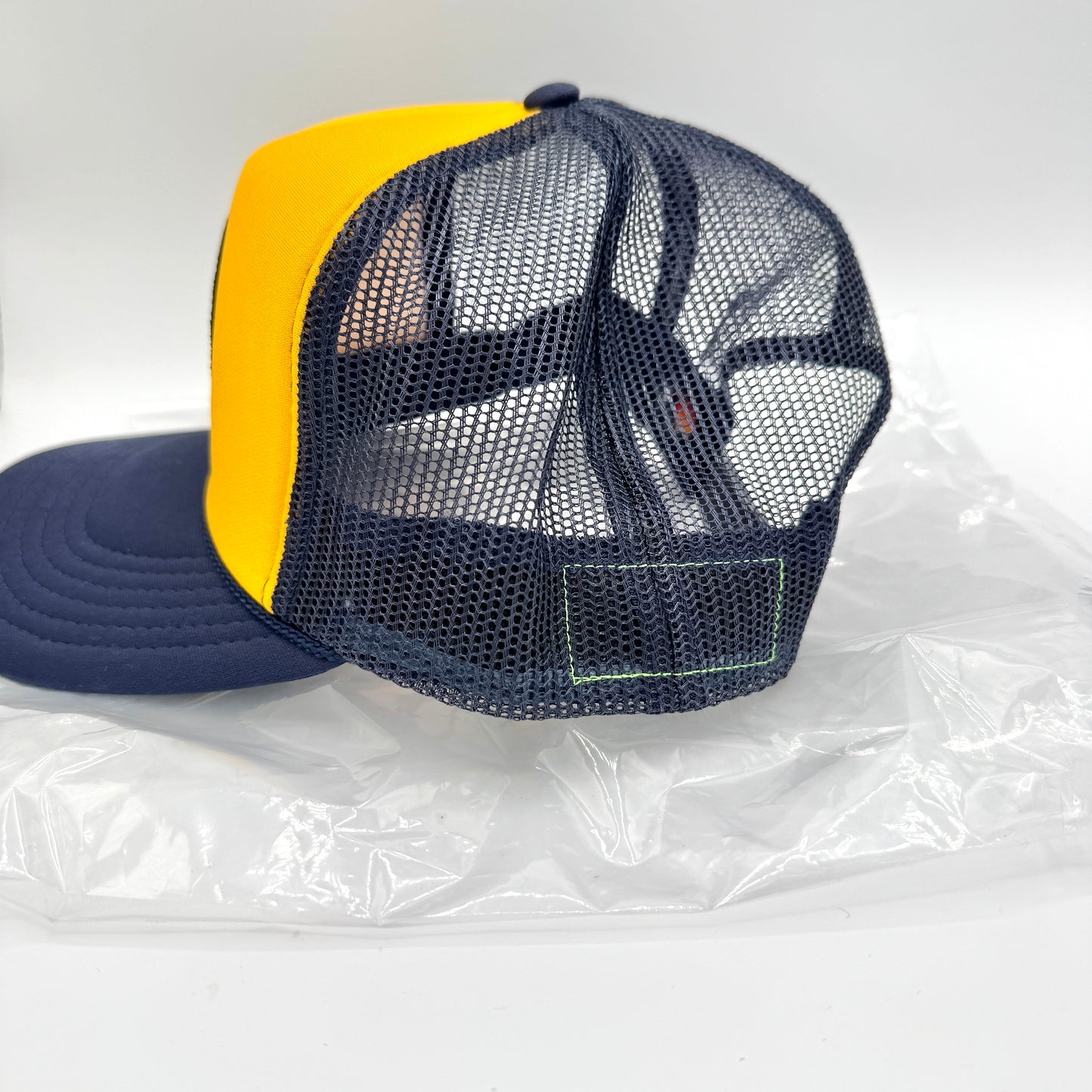 Aviator Nation Aspen Palm Tree Festival Trucker Hat - Navy / Gold