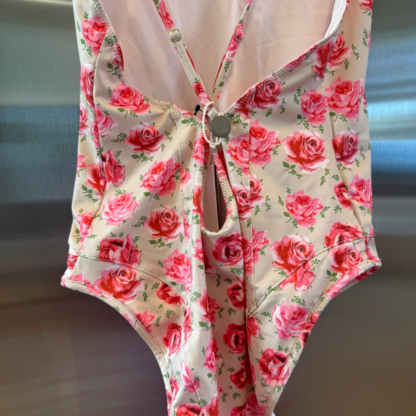 LoveShackFancy Shailee One Piece Swimsuit Bathing suit Rose floral swimwear