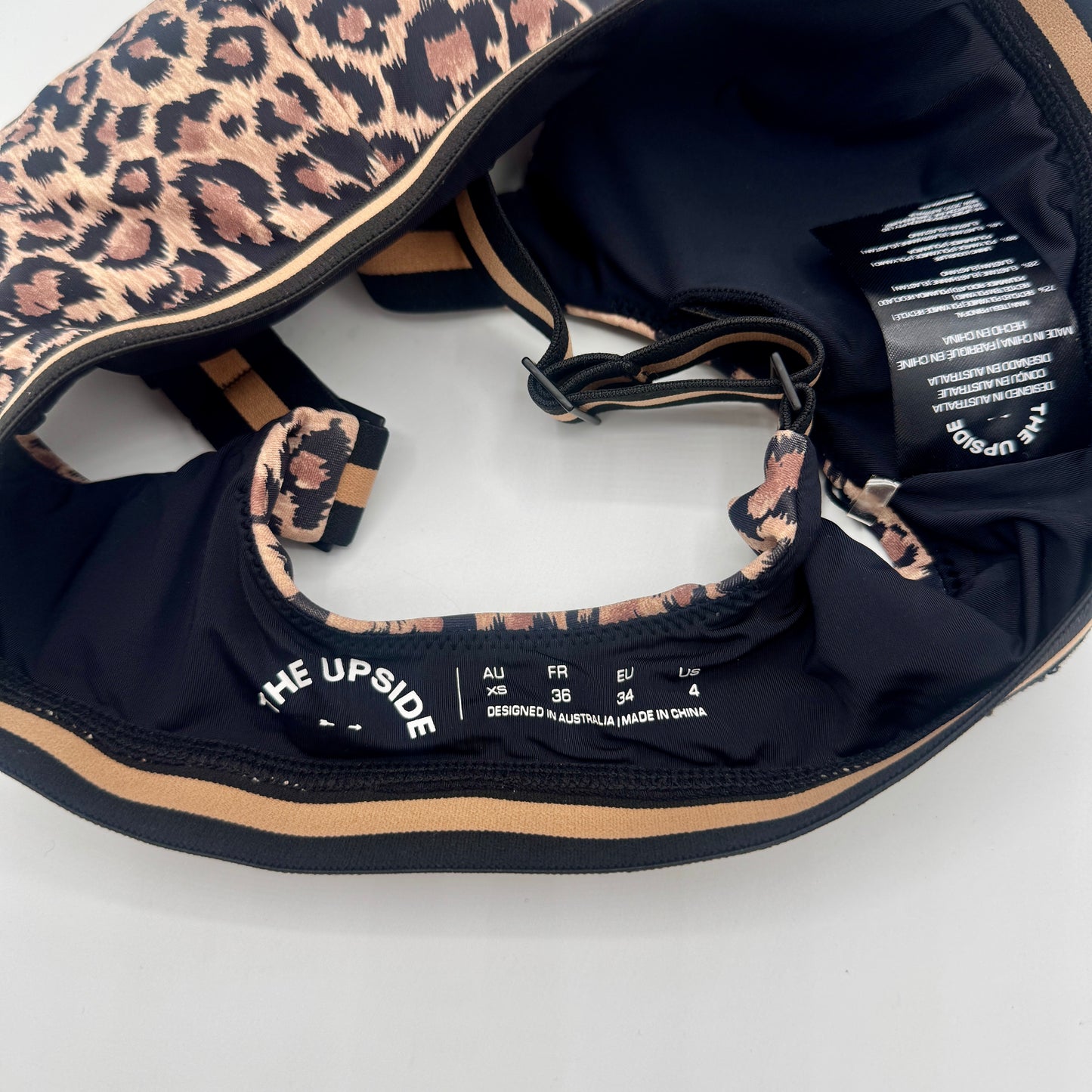 The Upside Ryker Nina Bra in Cheetah Leopard Brown Black