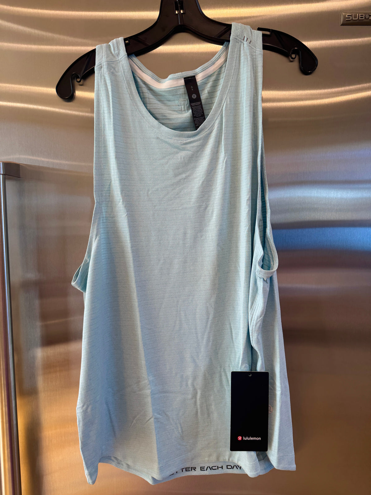 Lululemon License to Train Top , Mens Tank Top in Foam Cloud Blue