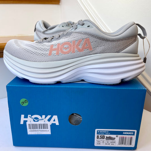 Hoka Bondi 8 Running Shoes in Harbor Mist / Lunar Rock Grey Hoka One One