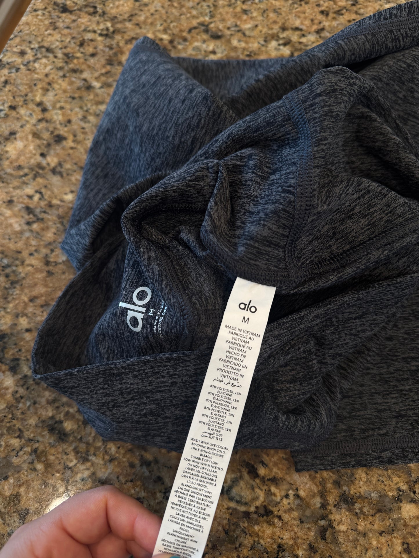 Alo Yoga Alosoft Highlight Leggings HW 7/8 Athletic Grey Heather