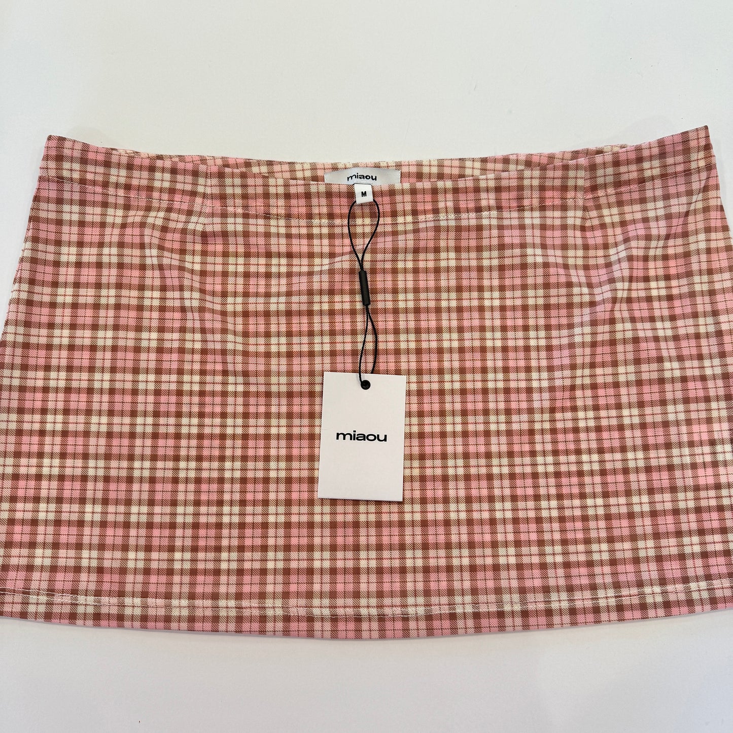 Miaou Fig Mini Skirt in Baby Plaid