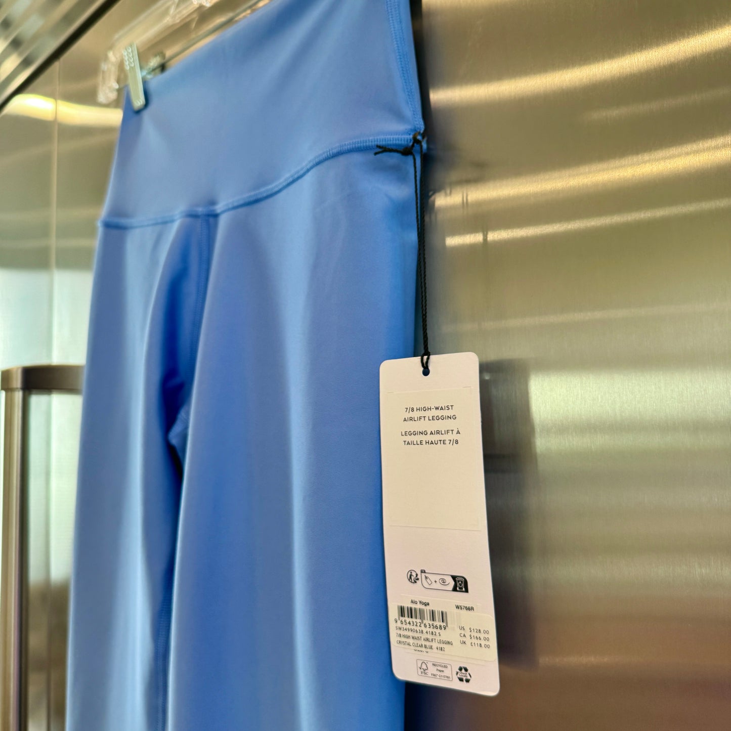 Alo 7/8 Airlift High Waist Legging - Crystal Clear Blue