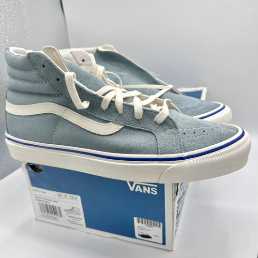 Vans OG Sk8 Hi LX Classic Skate Shoe in Lead Blue