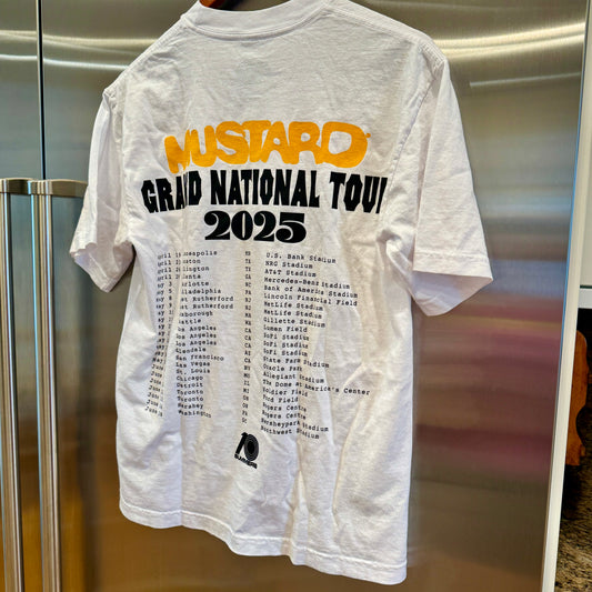 Mustard x Kendrick Lamar x Sza Grand National Tour Concert Tee Shirt in White