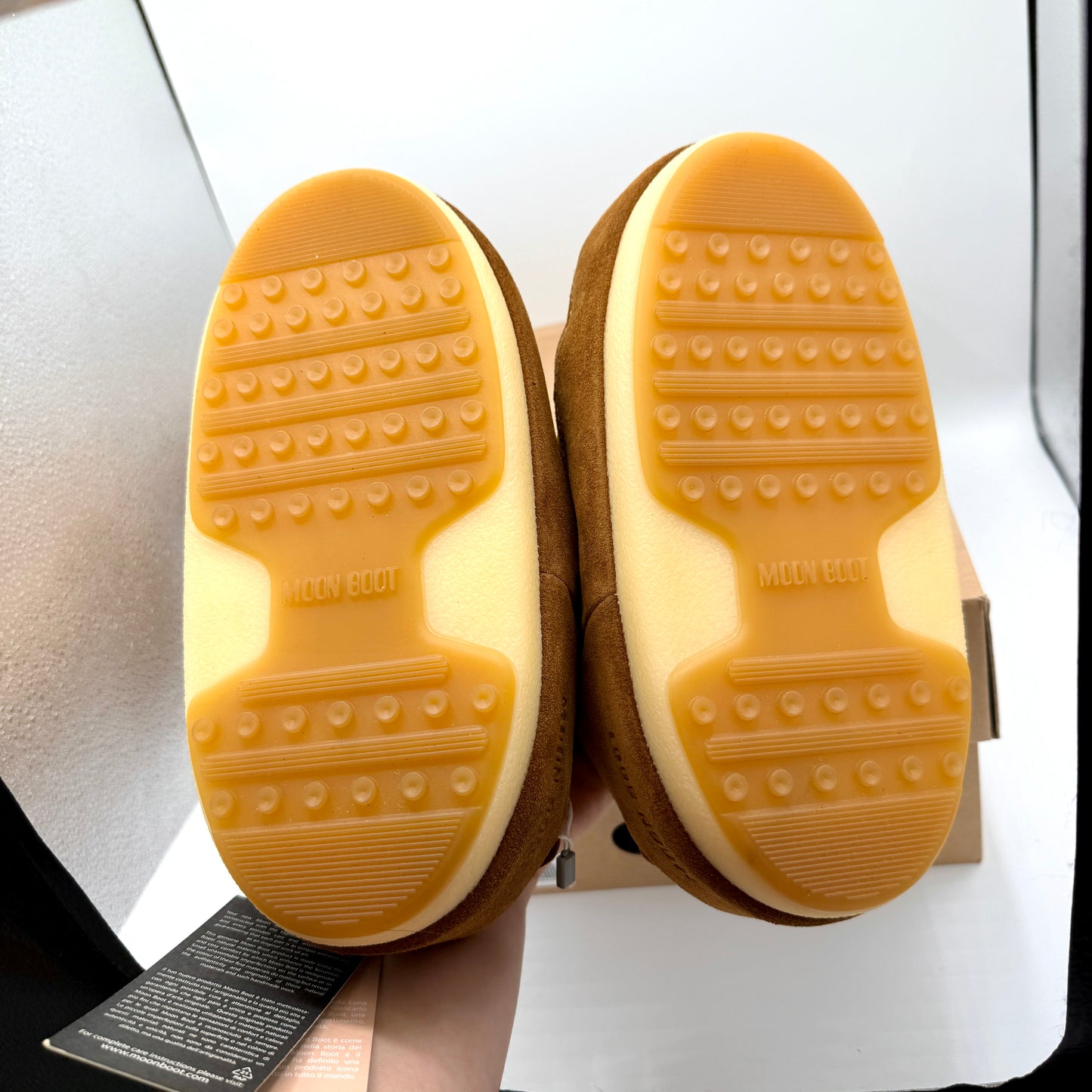 Moon Boot Evolution Slipper in Tan Suede Mule