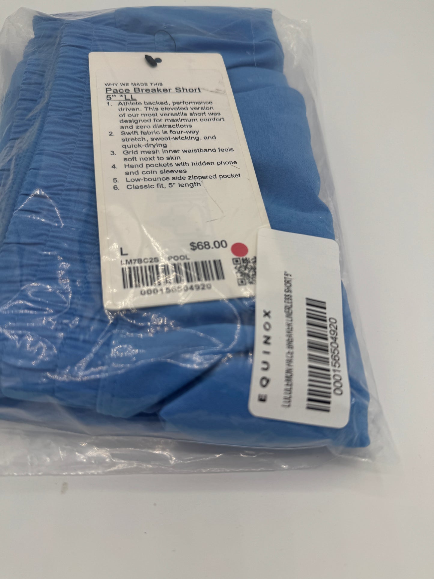Lululemon Pace Breaker Short 5” Linerless Unlined in Pool Party Blue - Men’s
