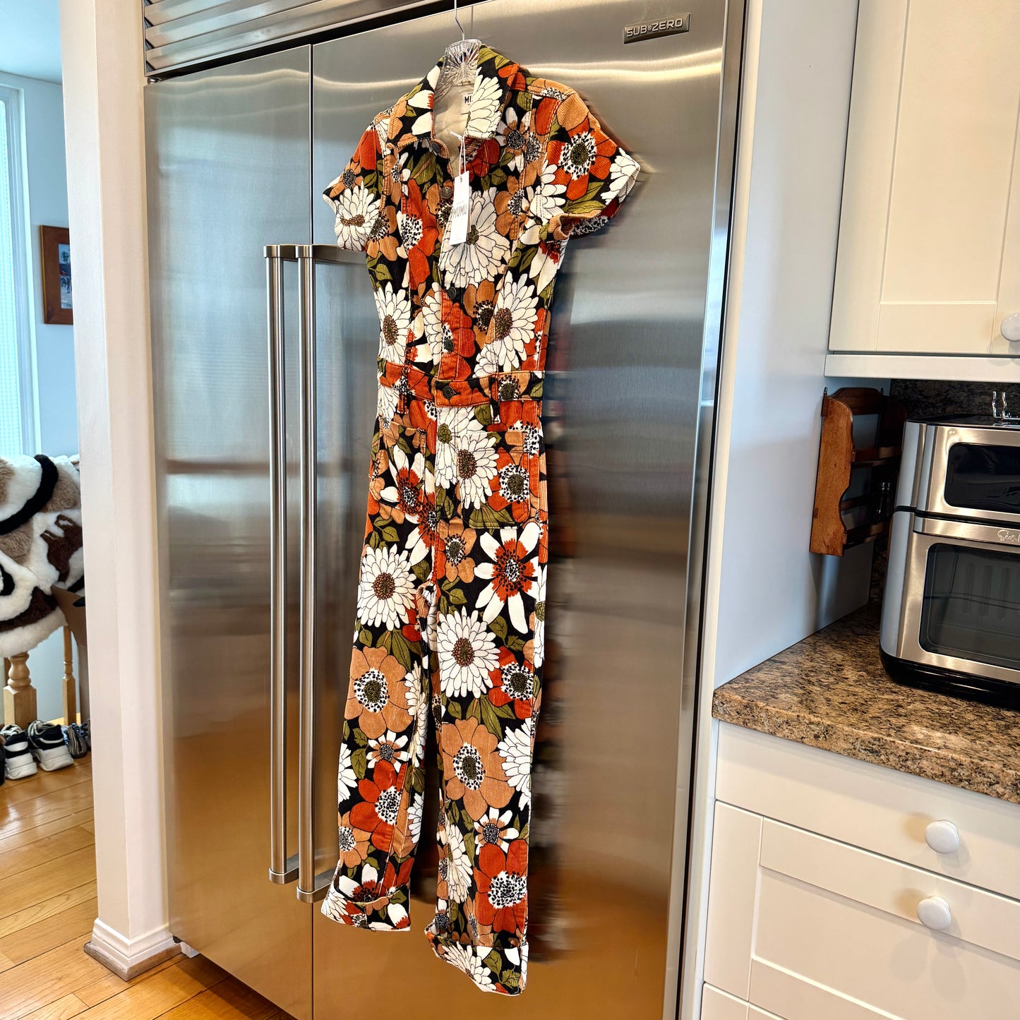 Show Me Your Mumu Cropped Everhart Jumpsuit in Hutton Floral Corduroy