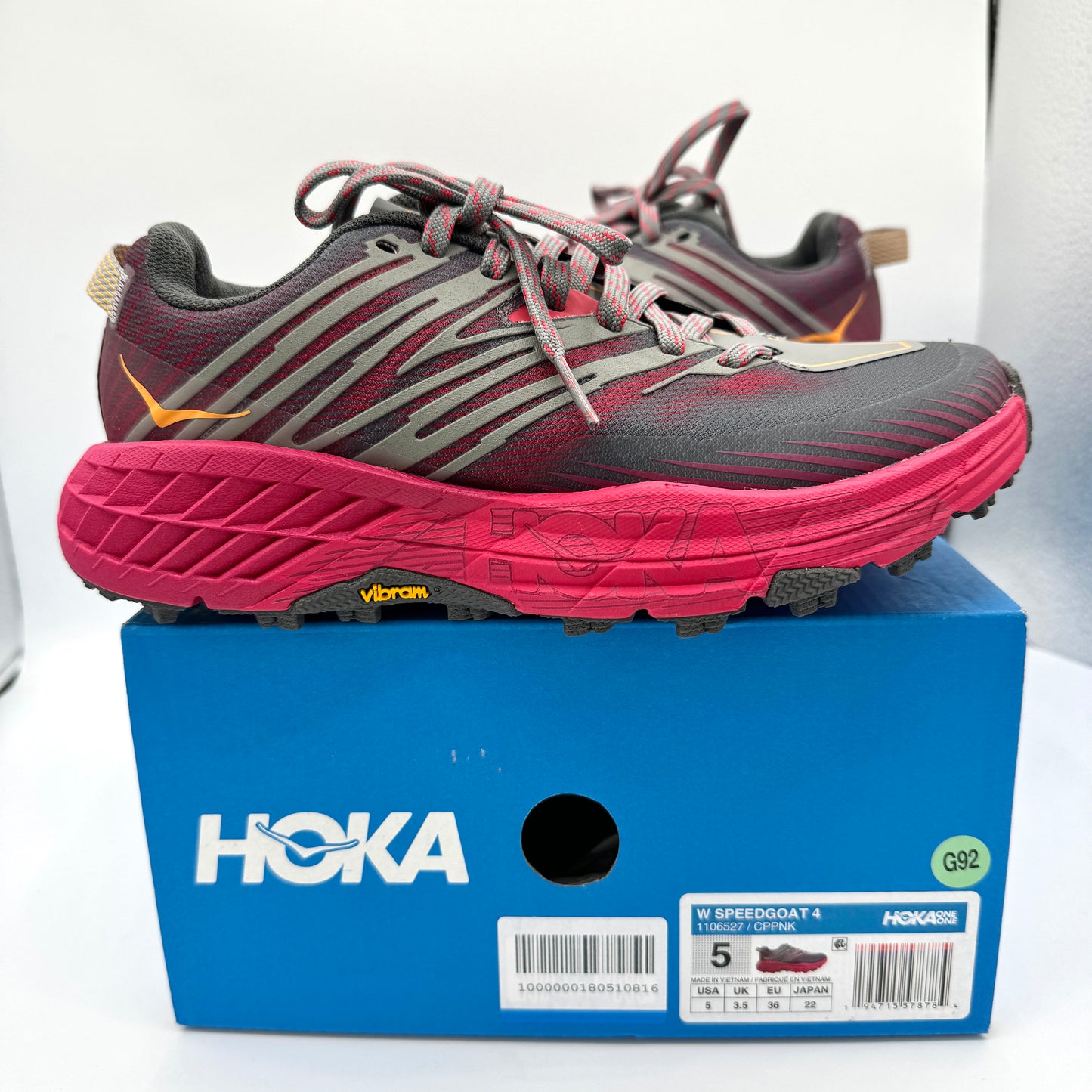 Hoka Speedgoat 4 Women’s Trail Running Shoes Castlerock Paradise Pink