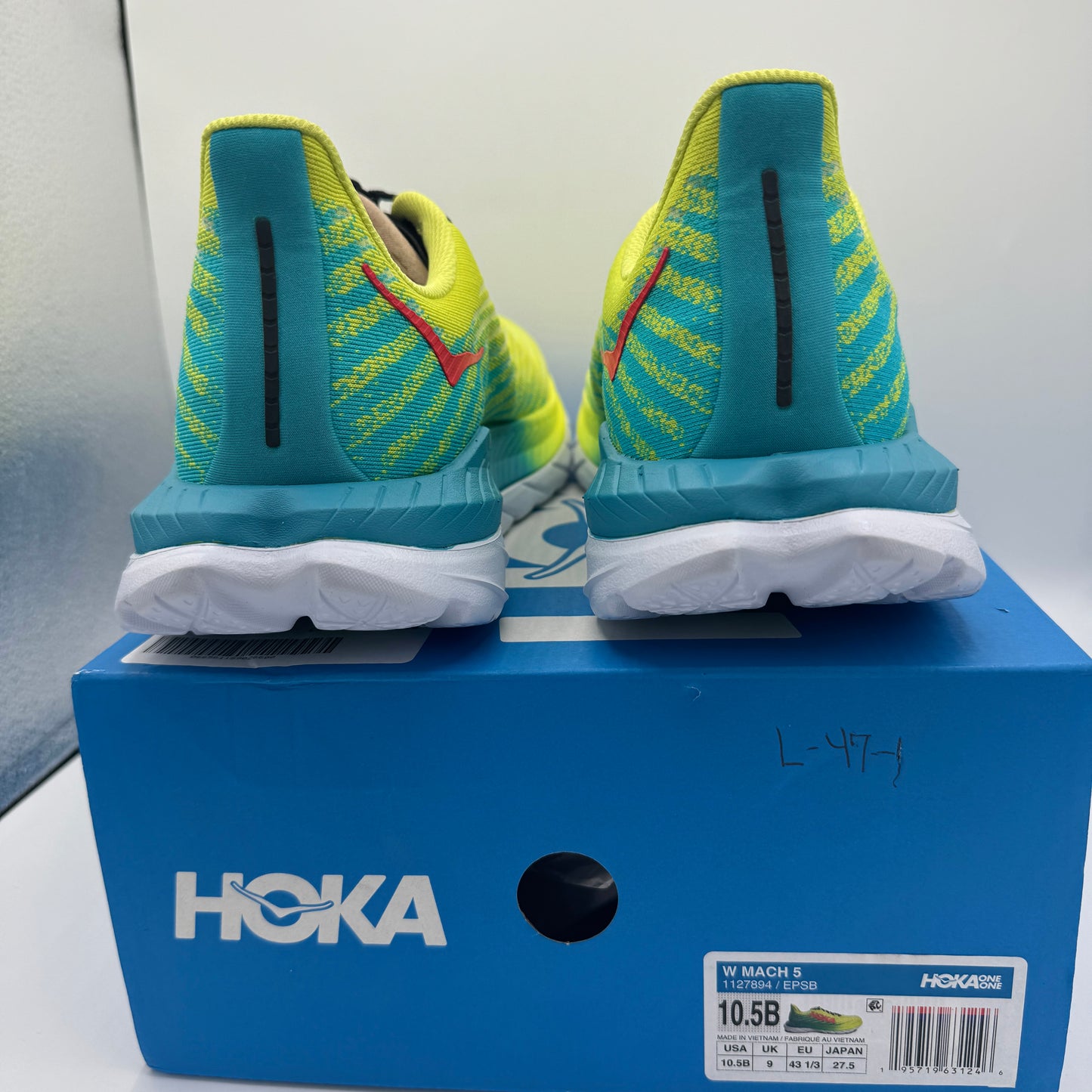 Hoka Mach 5 Womens Running Shoes Evening Primrose Scuba Blue, Hoka One One