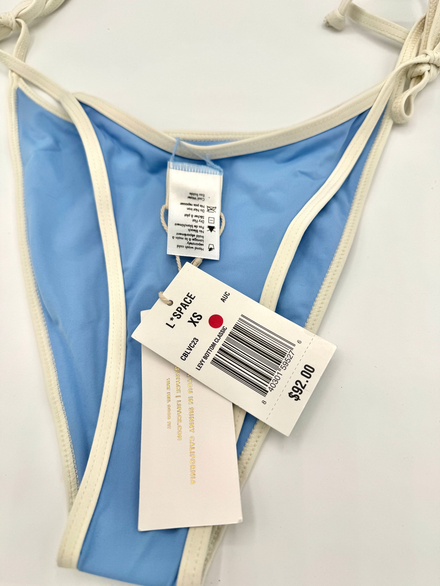 L Space Levy Classic Swim Bottom in Aura Blue / Cream
