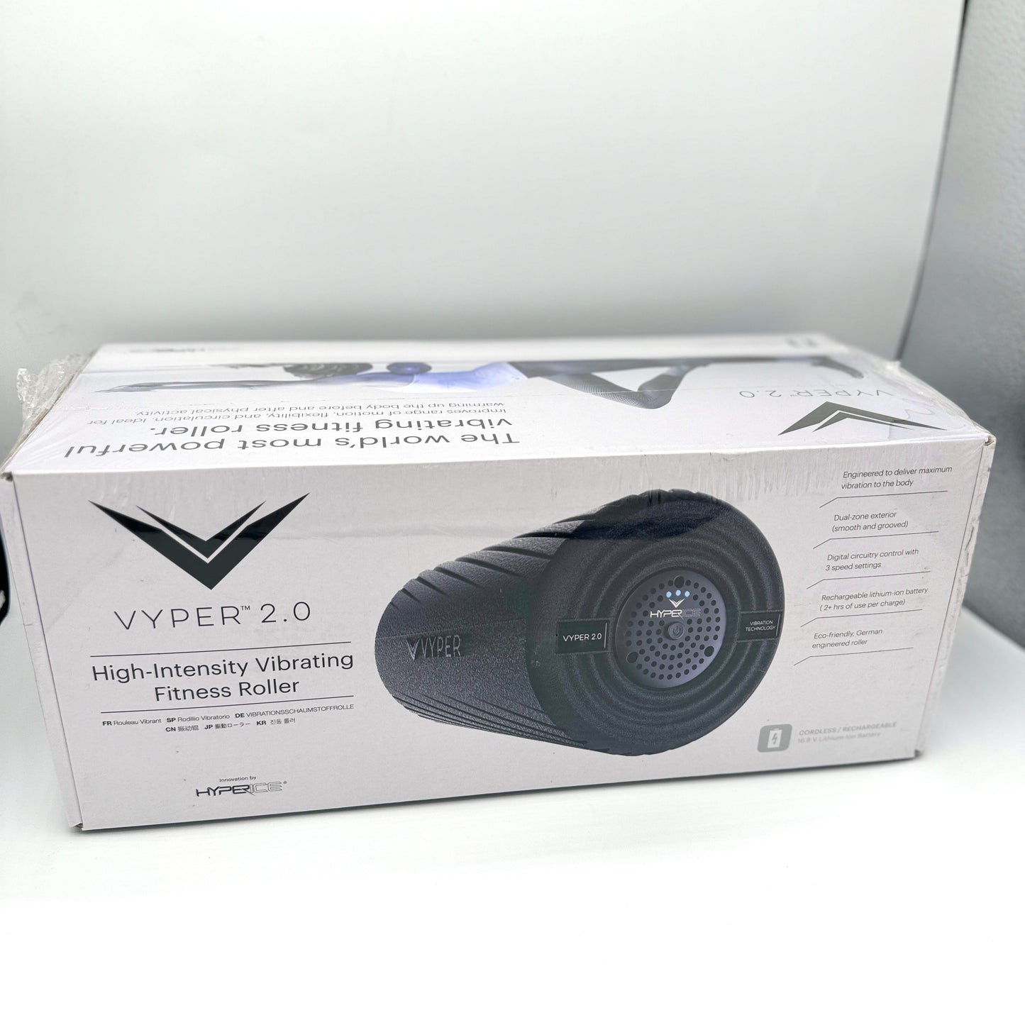 Hyperice Vyper 2.0 Vibrating Fitness Muscle Roller Black