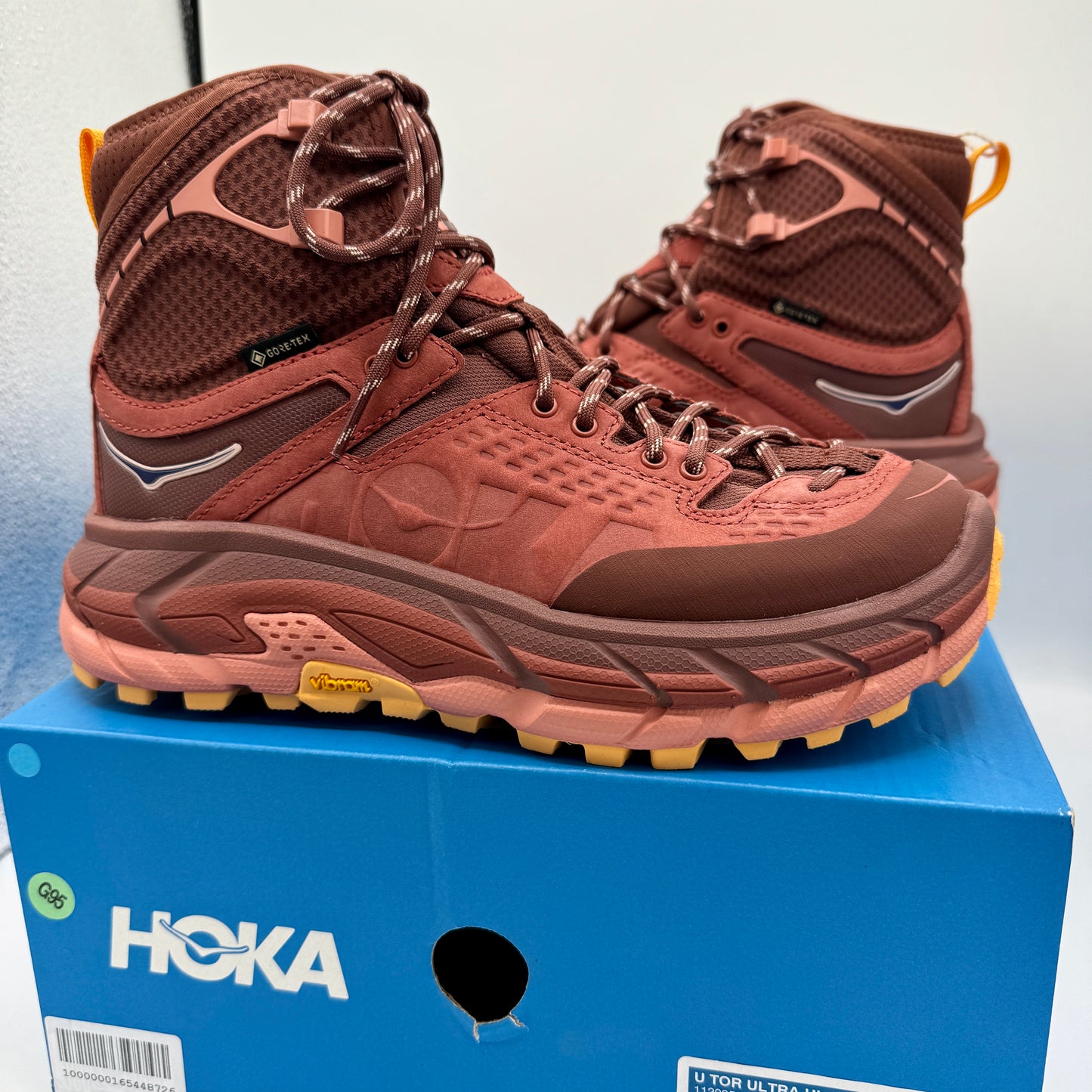 Hoka Tor Ultra Hi Hiker in Red Spice / Hot Sauce Hiking Boots Unisex