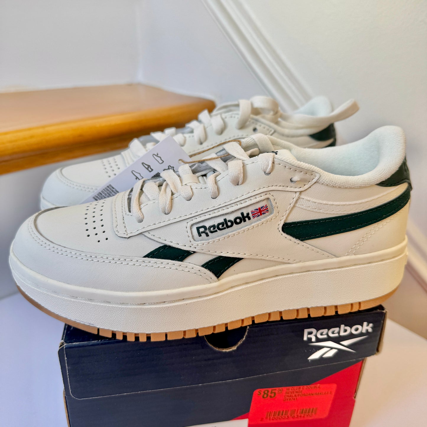 Reebok Club C Double Revenge Chalk / Forest green sneakers women’s shoes