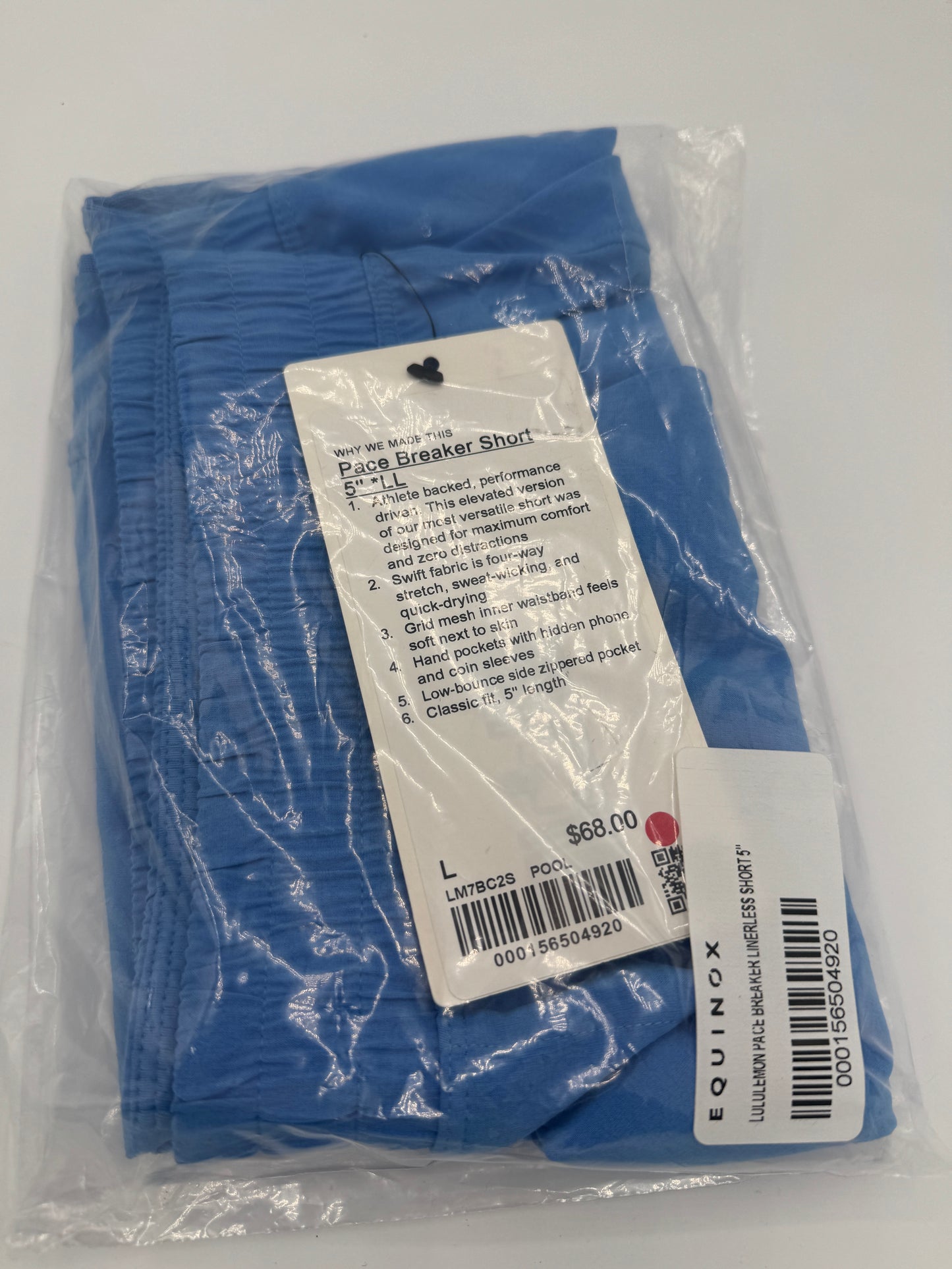 Lululemon Pace Breaker Short 5” Linerless Unlined in Pool Party Blue - Men’s