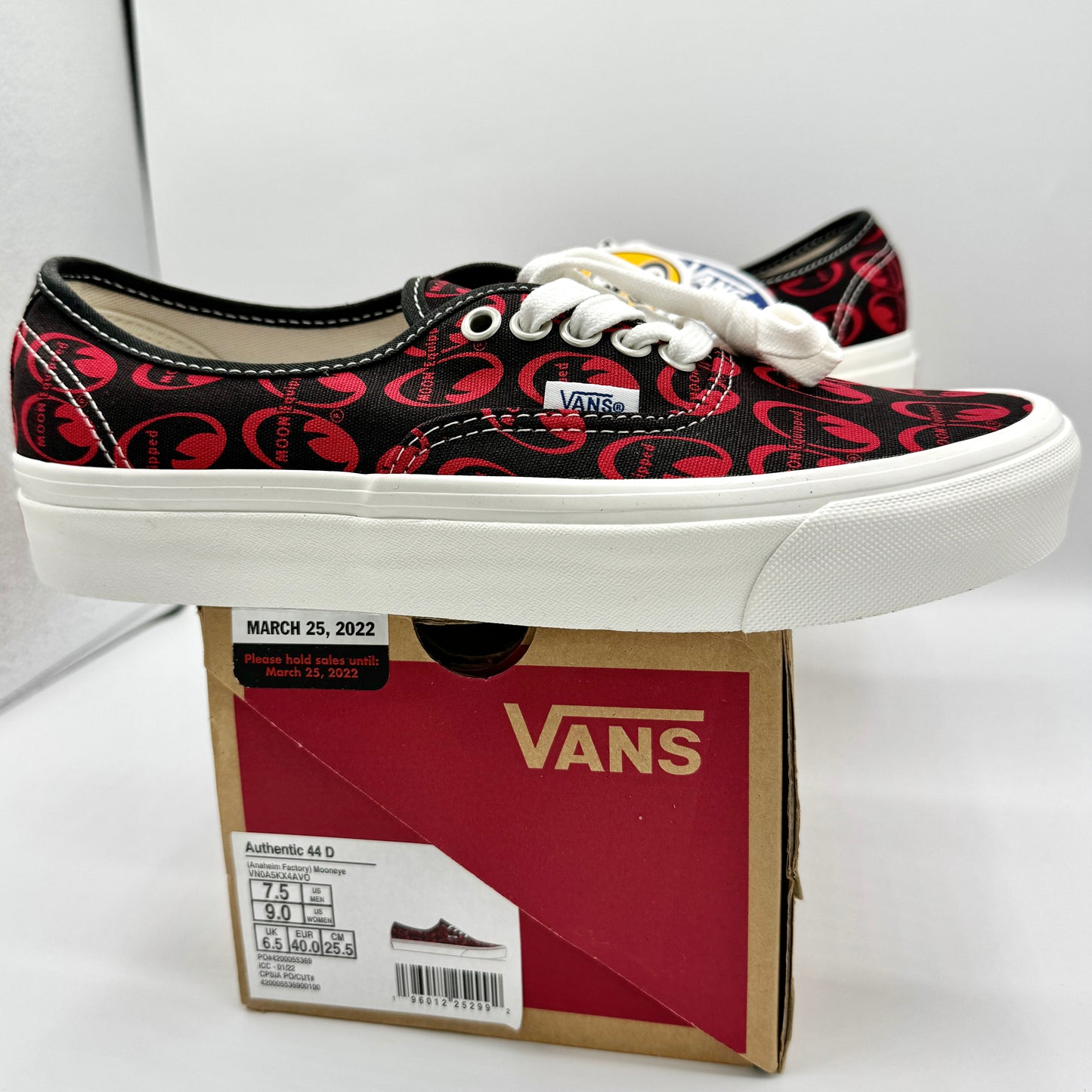 Vans Authentic 44 D Skate Shoes Anaheim Edition Mooneye Red Unisex