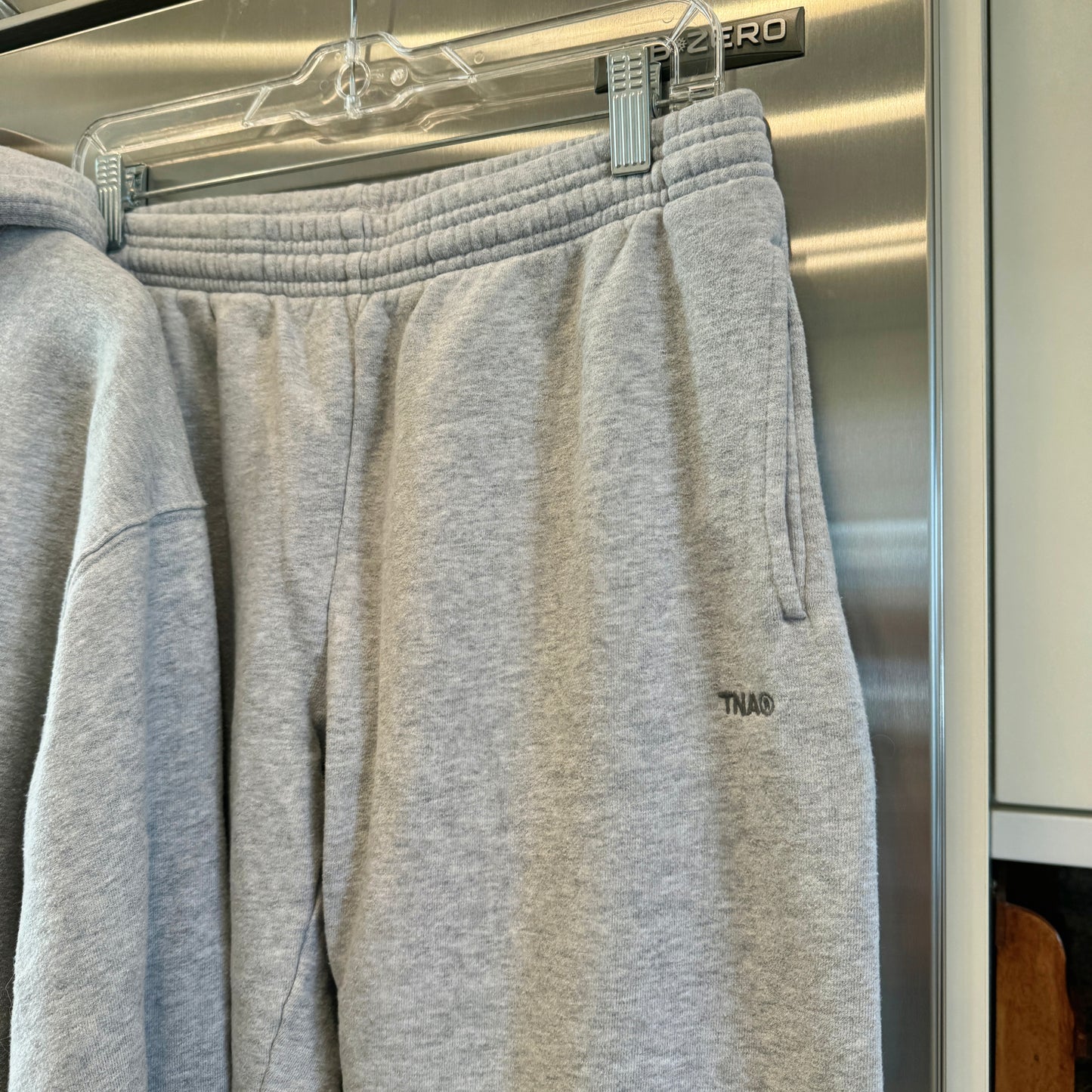 Aritzia TNA Sweatsuit SET Cozy AF Fleece Grey Sweatshirt and Sweatpants * Pre-Owned