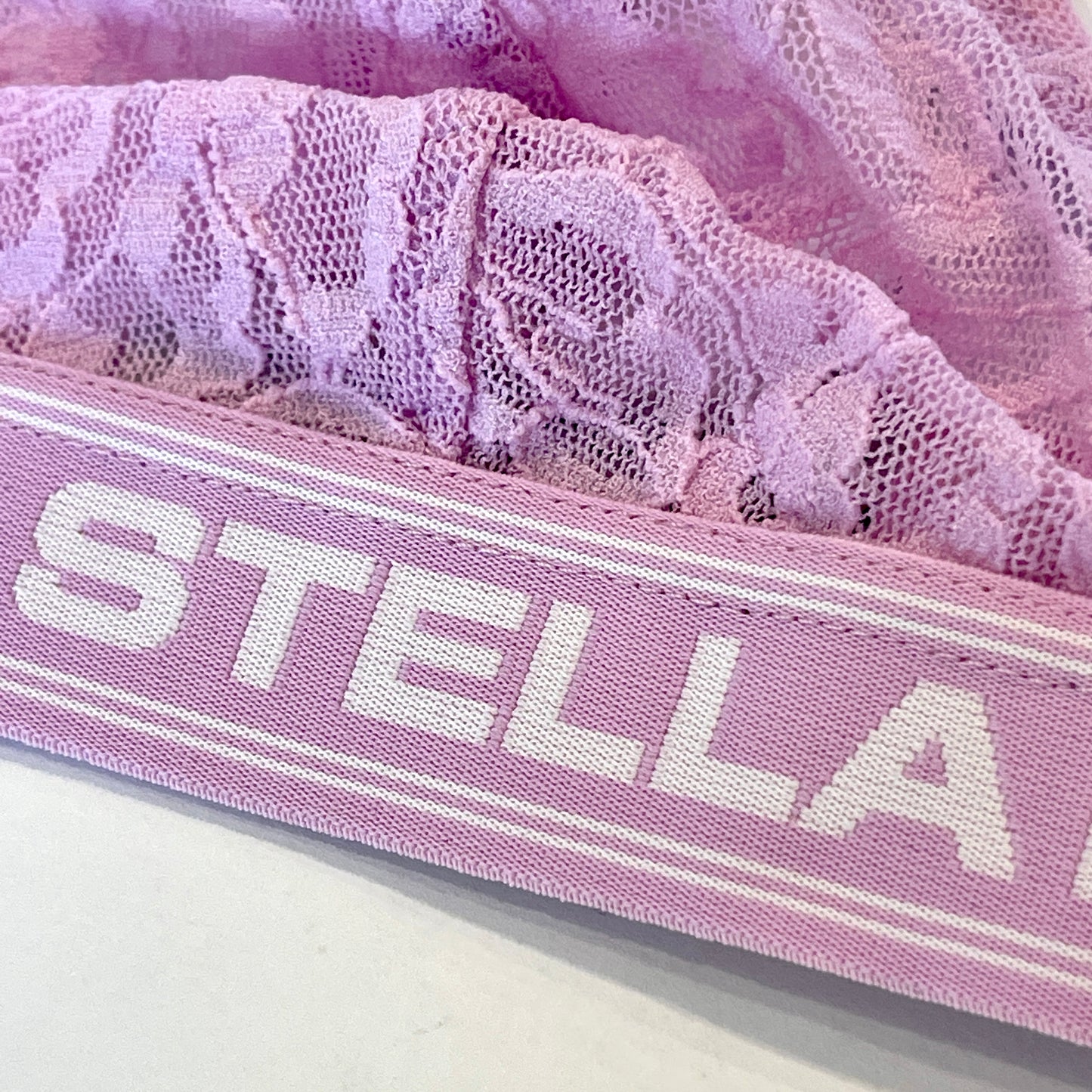 Stella McCartney Logo Bra , Orchid Pink , Lace soft cup , comfort , bralette