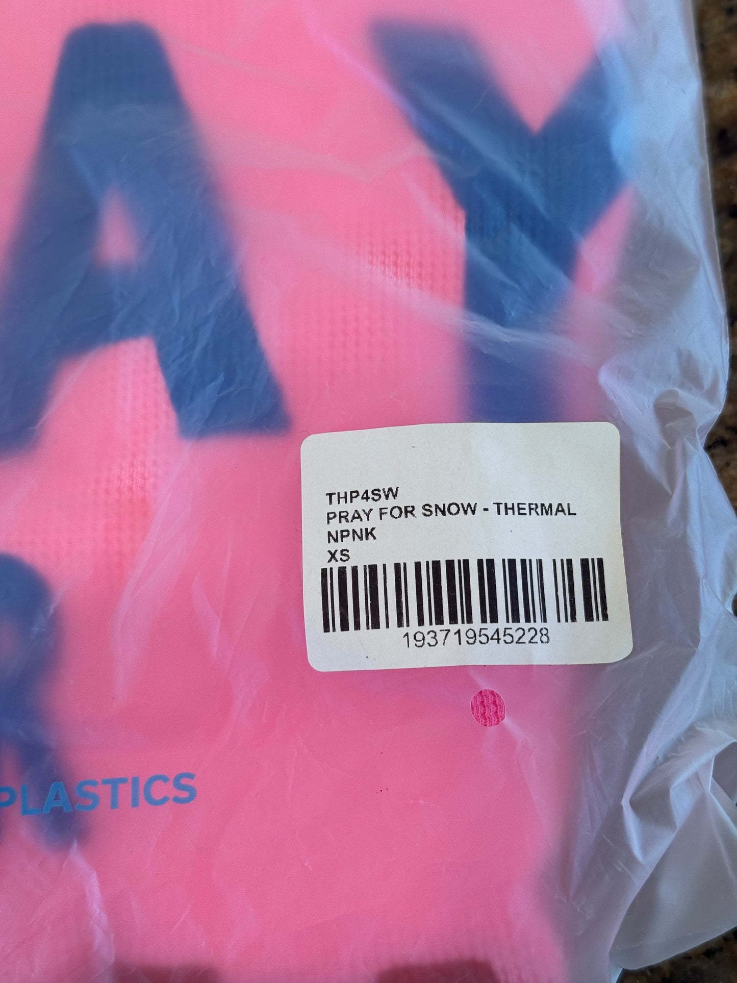 Aviator Nation Thermal Pray For Snow Shirt Neon Pink Unisex
