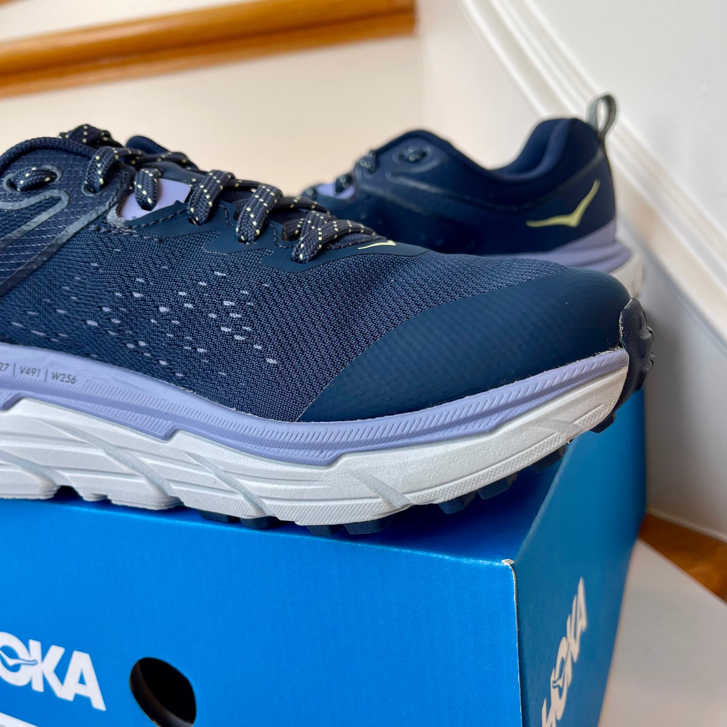 Hoka Challenger ATR 6 GTX Running Off Road All Terrain Shoes blue gore Tex women’s