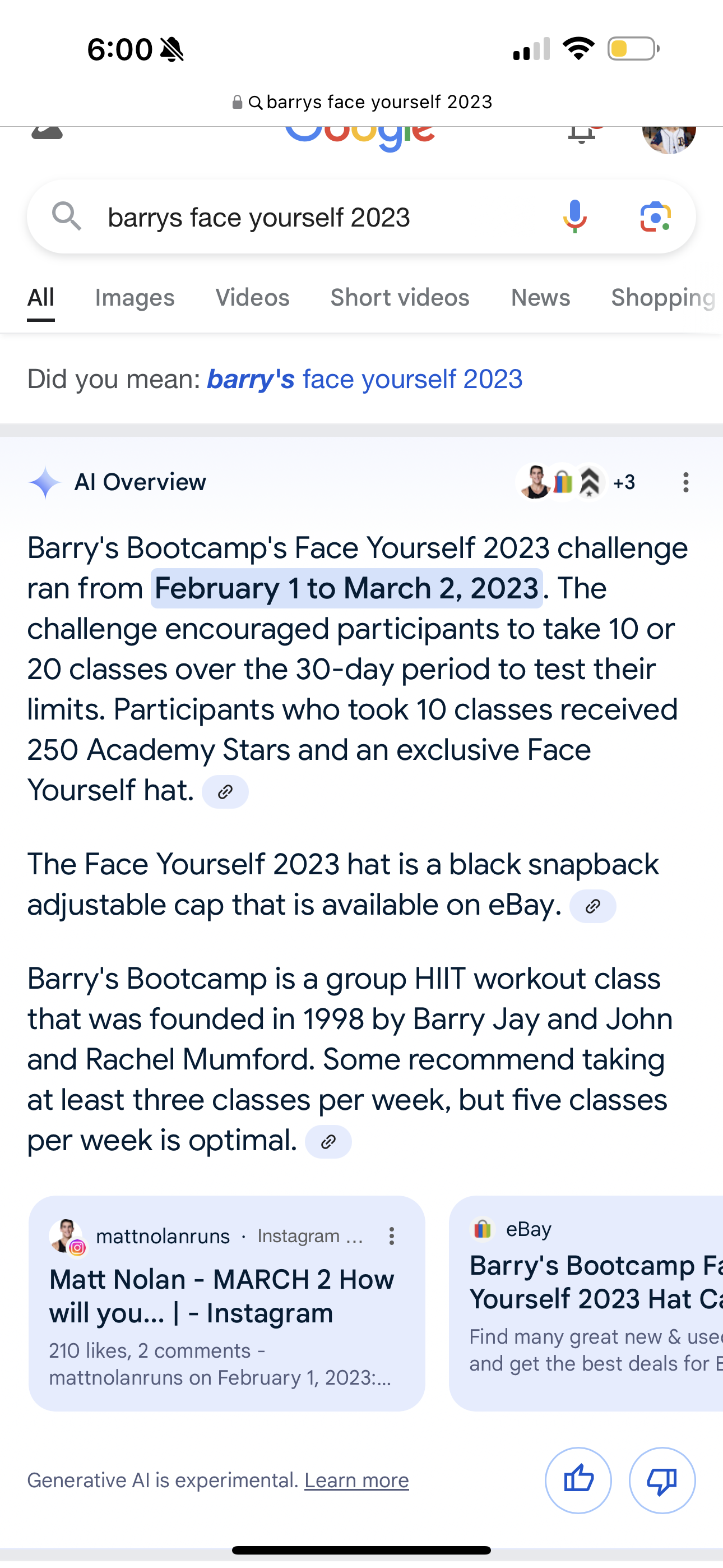 Barry’s Bootcamp BUNDLE Face Yourself Challenge 2023 Finisher Hats